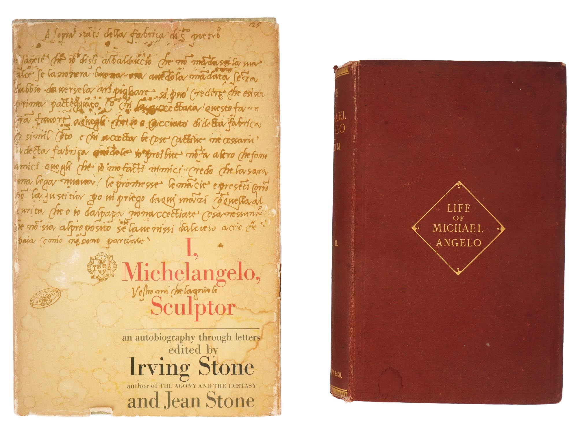 ANTIQUE AND VINTAGE BIOGRAPHY BOOKS MICHELANGELO PIC-0