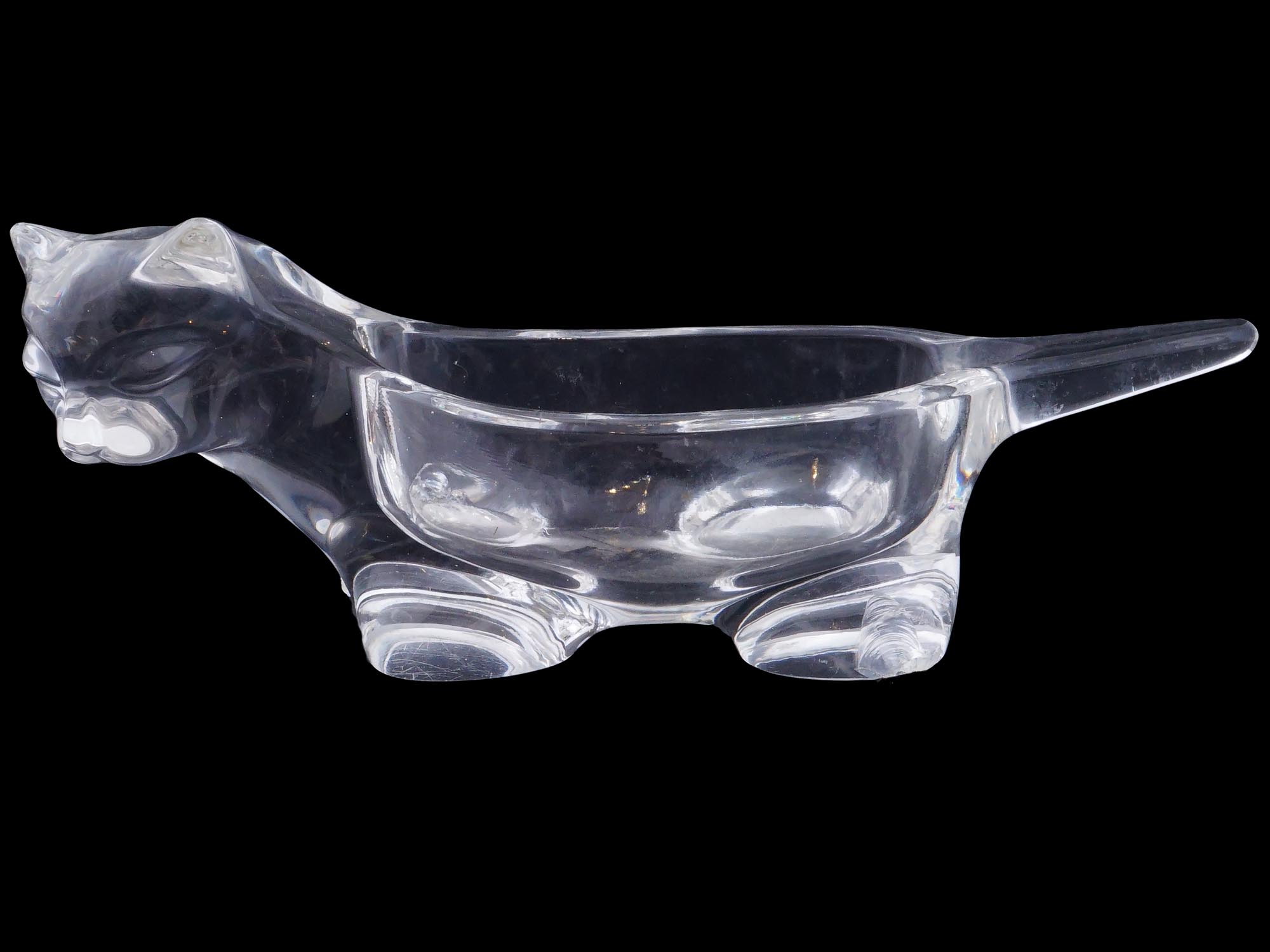 GROUP OF ANIMAL CUT GLASS SCULPTURAL CANDY DISH PIC-10
