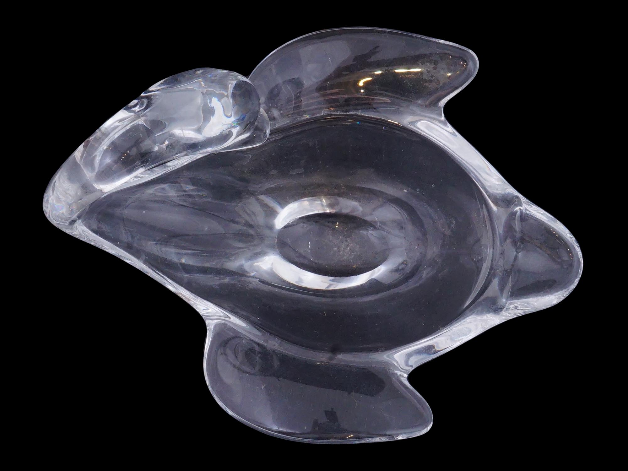 GROUP OF ANIMAL CUT GLASS SCULPTURAL CANDY DISH PIC-7