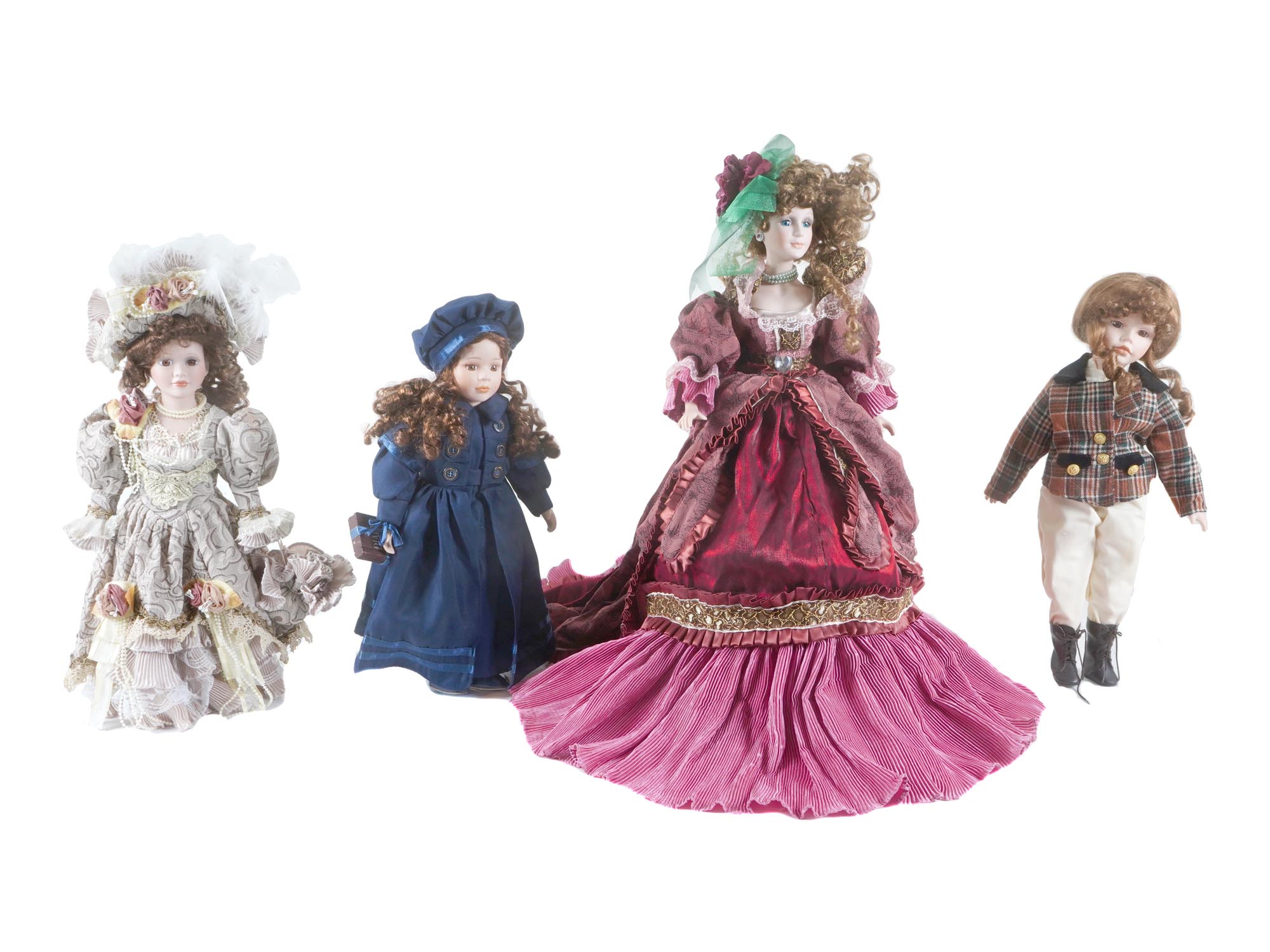 COLLECTION OF 4 VINTAGE AMERICAN PORCELAIN DOLLS PIC-0