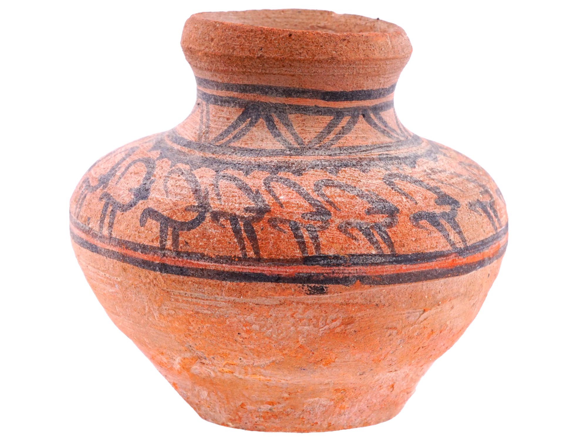 ANCIENT  NEAR EASTERN BRONZE AGE HARAPPAN JAR W IBEX PIC-1