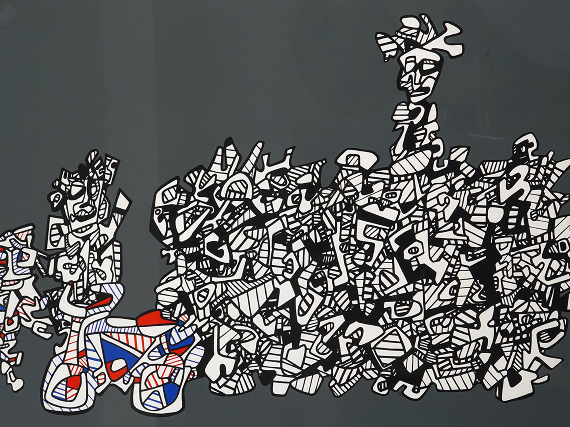JEAN DUBUFFET 1974 FRENCH SCREENPRINT IN COLORS PIC-1