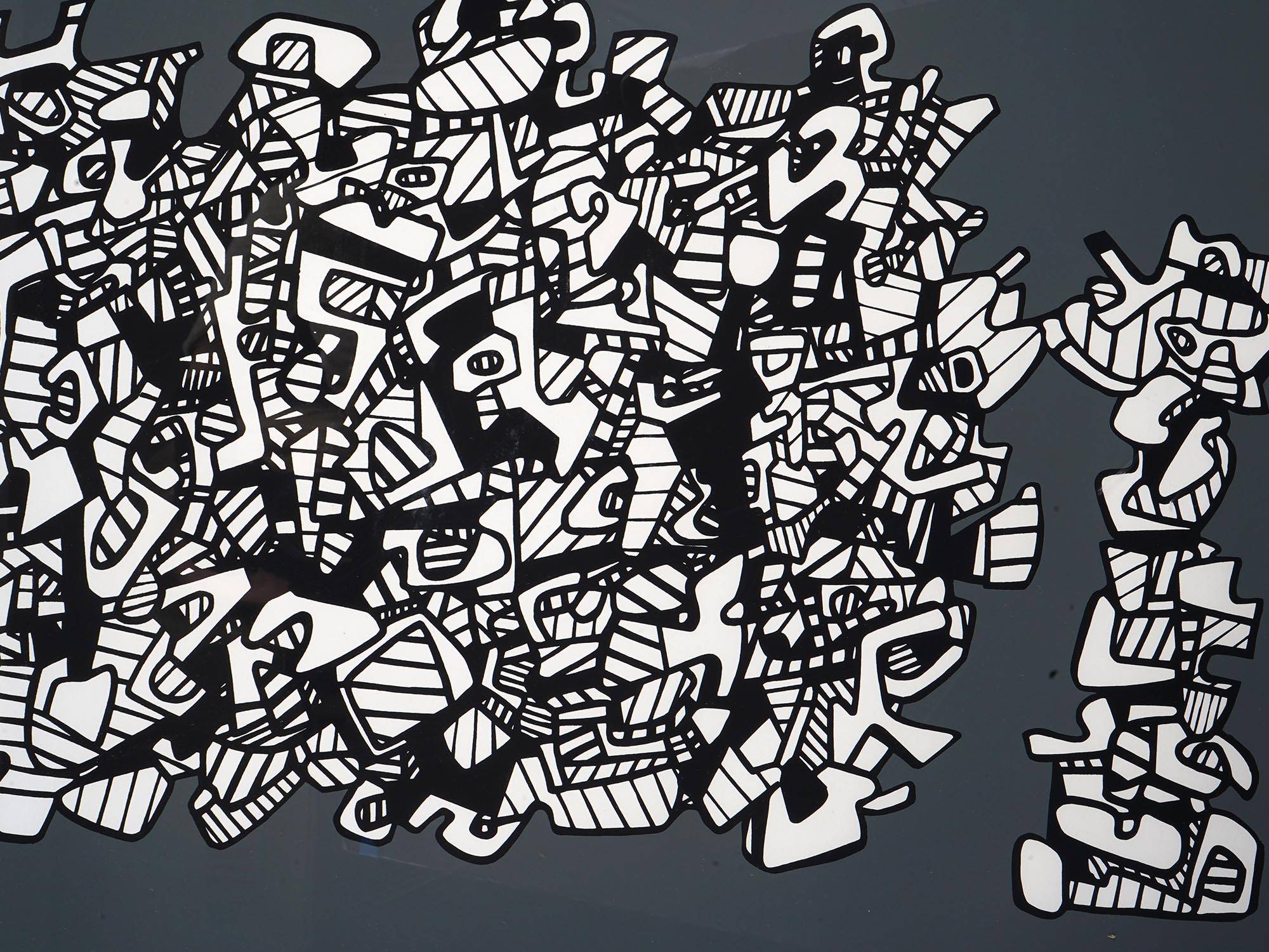 JEAN DUBUFFET 1974 FRENCH SCREENPRINT IN COLORS PIC-2