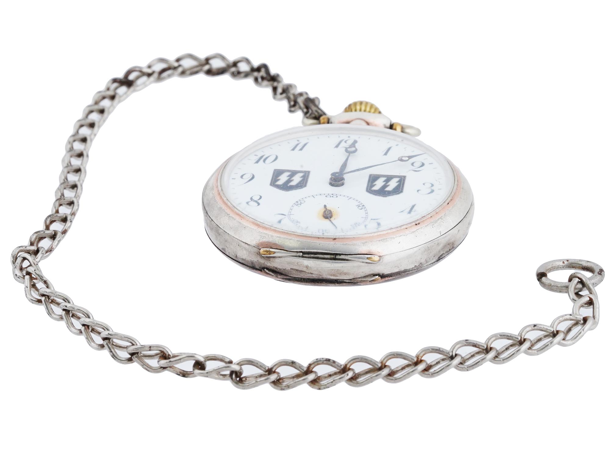 WWII MODEL NAZI GERMAN WAFFEN SS POCKET WATCH PIC-2