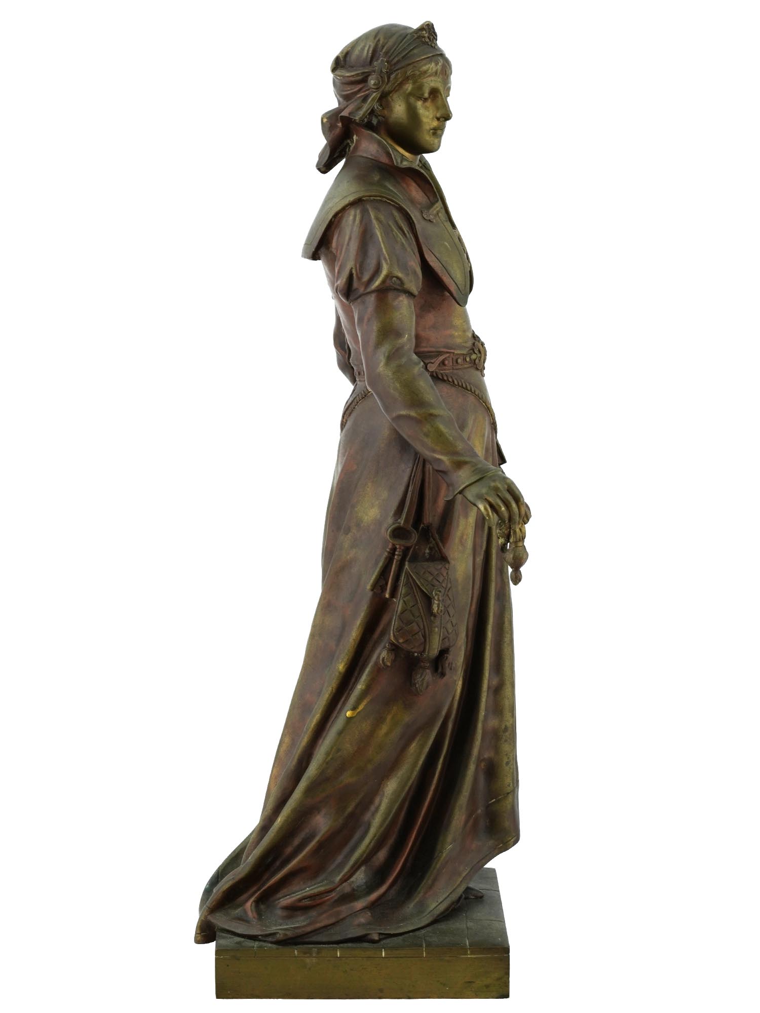 FRENCH BRONZE SCULPTURE AFTER JEAN LOUIS GREGOIRE PIC-2