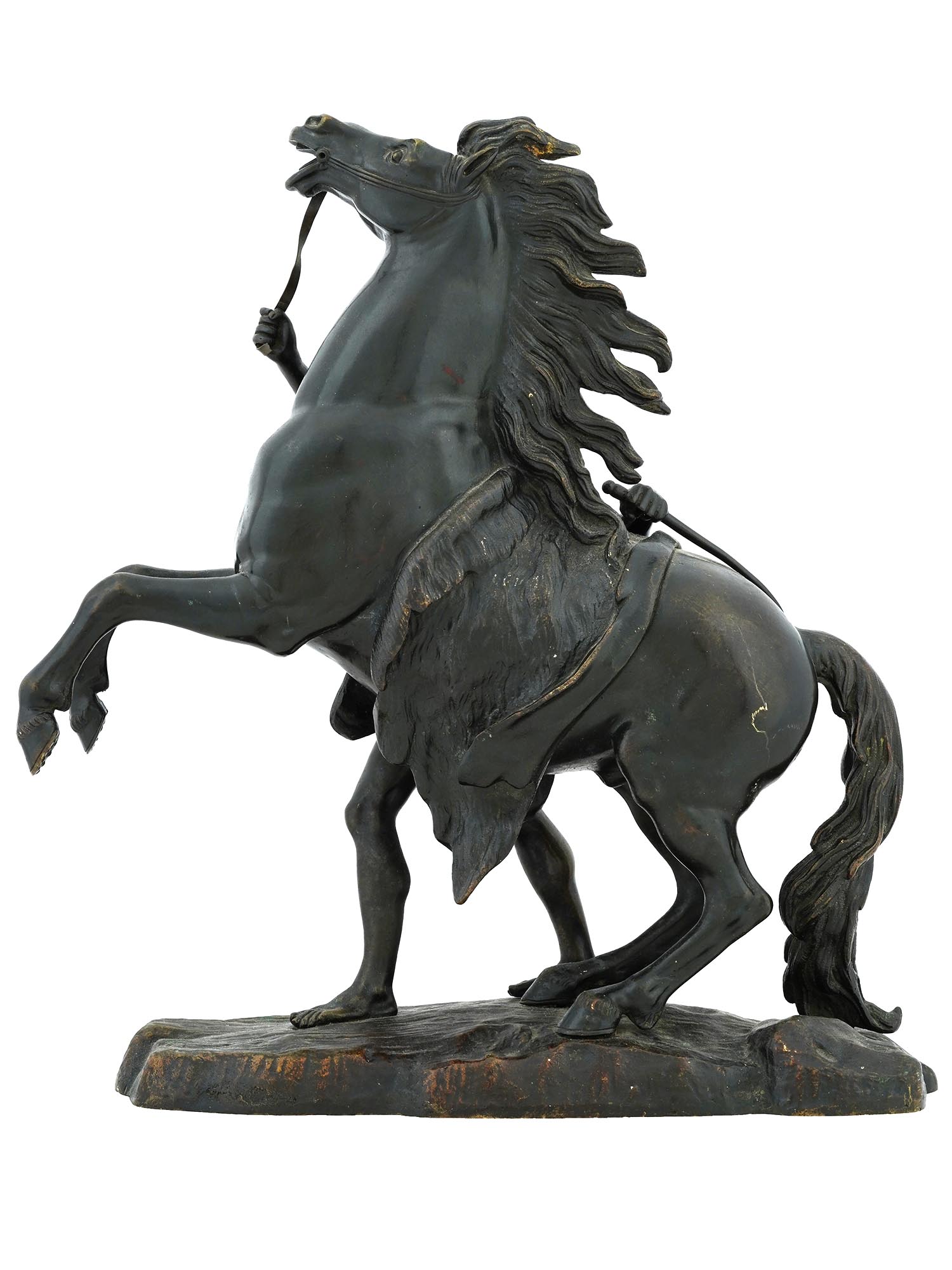 FRENCH BRONZE EQUESTRIAN SCULPTURE AFTER G COUSTOU PIC-3