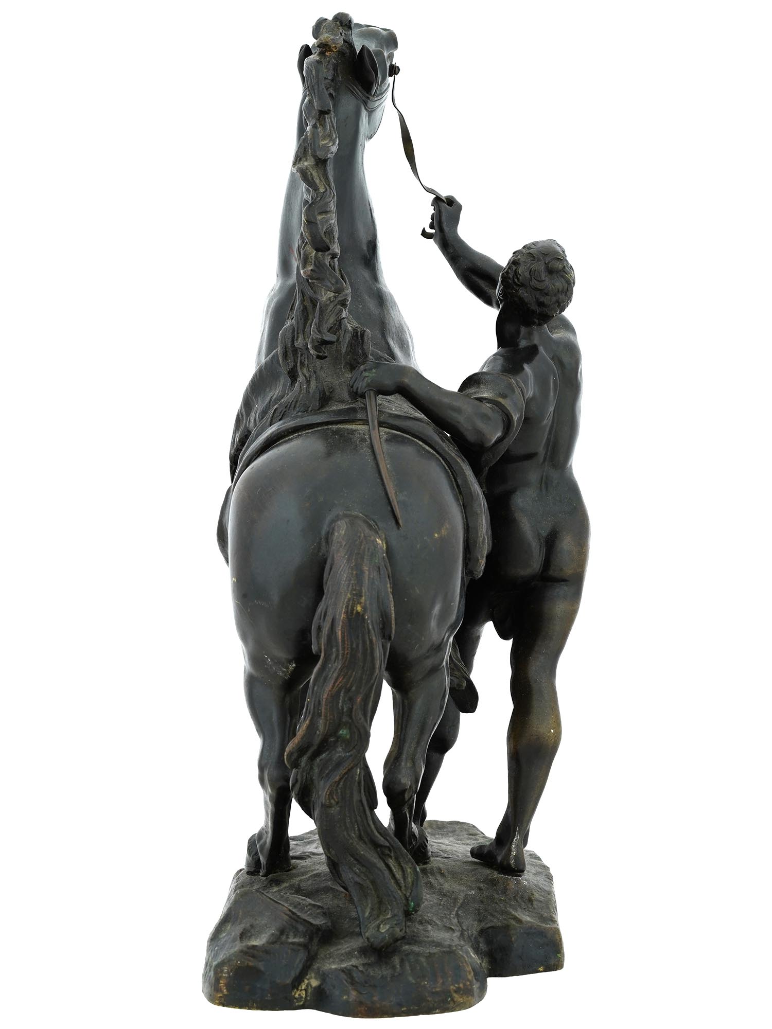 FRENCH BRONZE EQUESTRIAN SCULPTURE AFTER G COUSTOU PIC-4