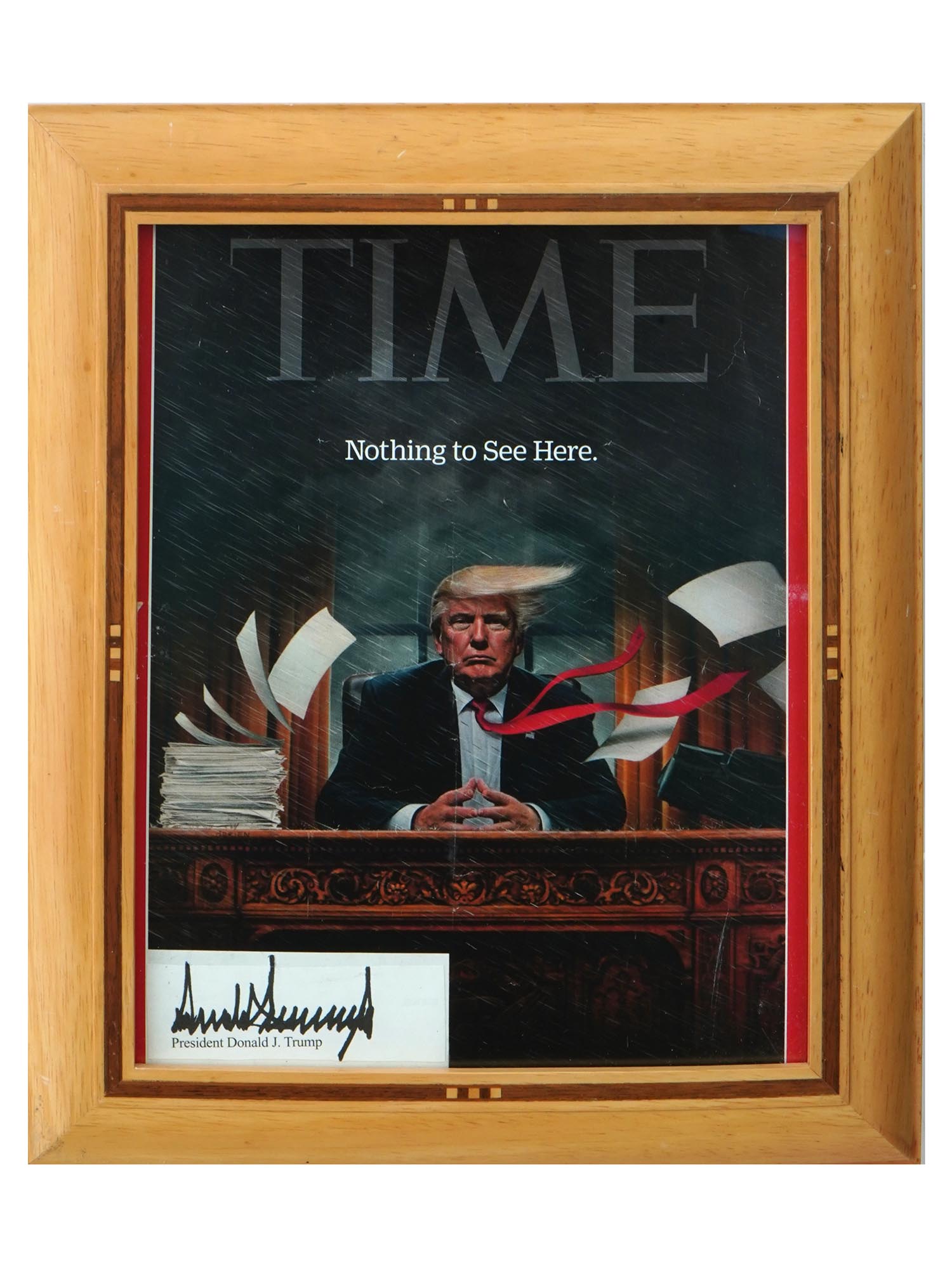 2017 TIME MAGAZINE COVER DONALD TRUMP AUTHOGRAPHED PIC-0