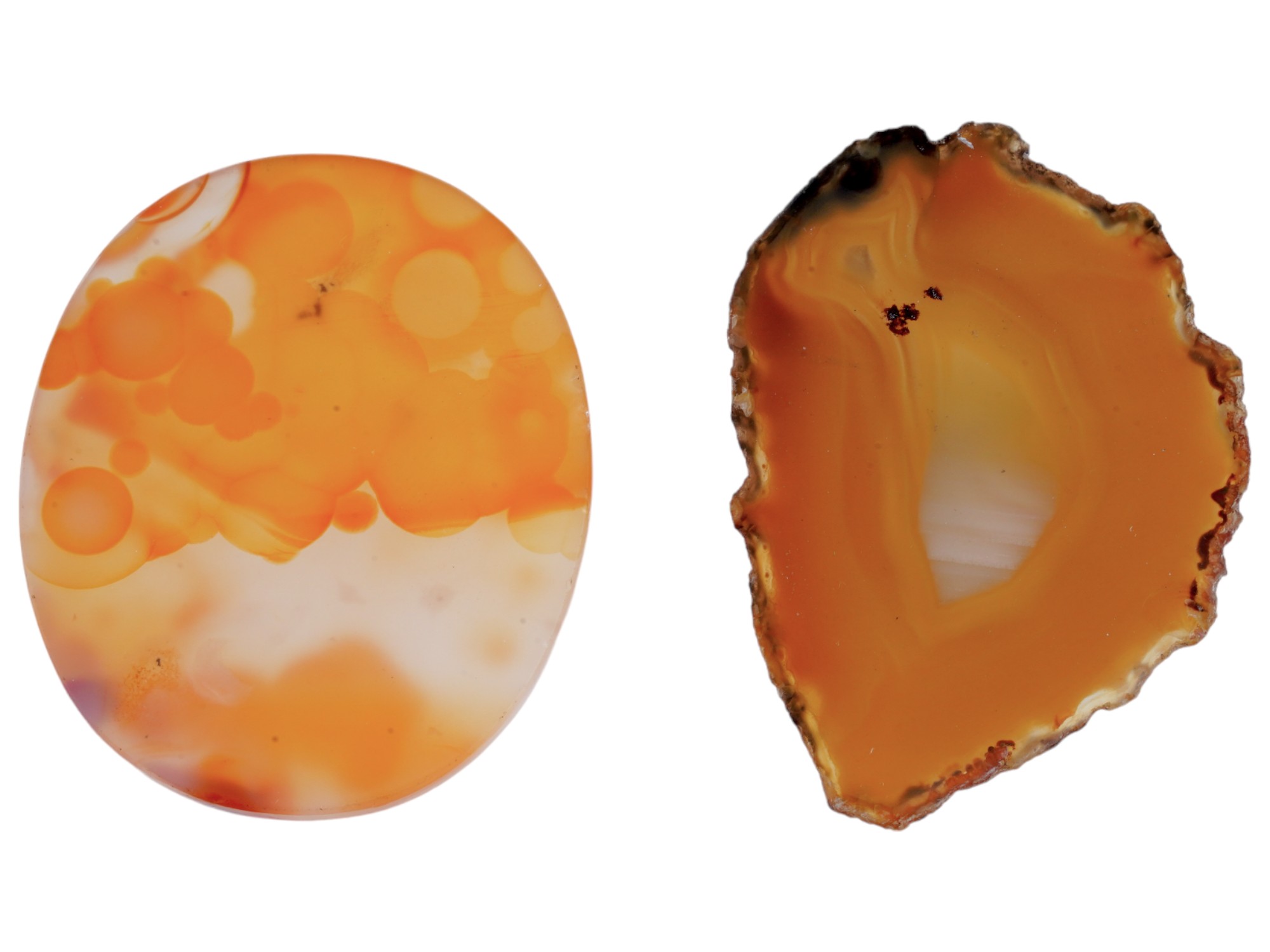 LARGE ORANGE AGATE PLAQUES PIC-1