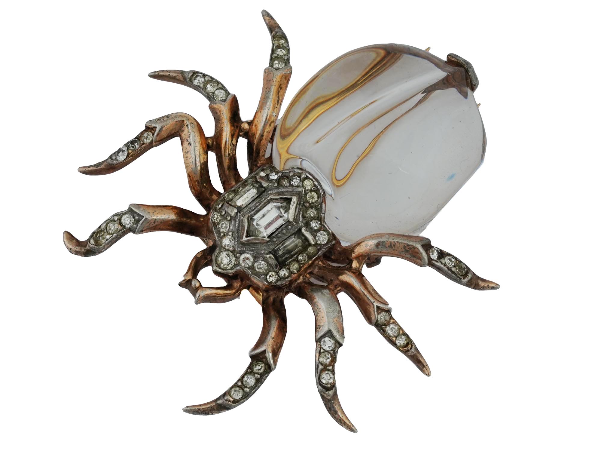 TRIFARI JELLY BELLY SPIDER COSTUME JEWELRY CLIP PIC-1