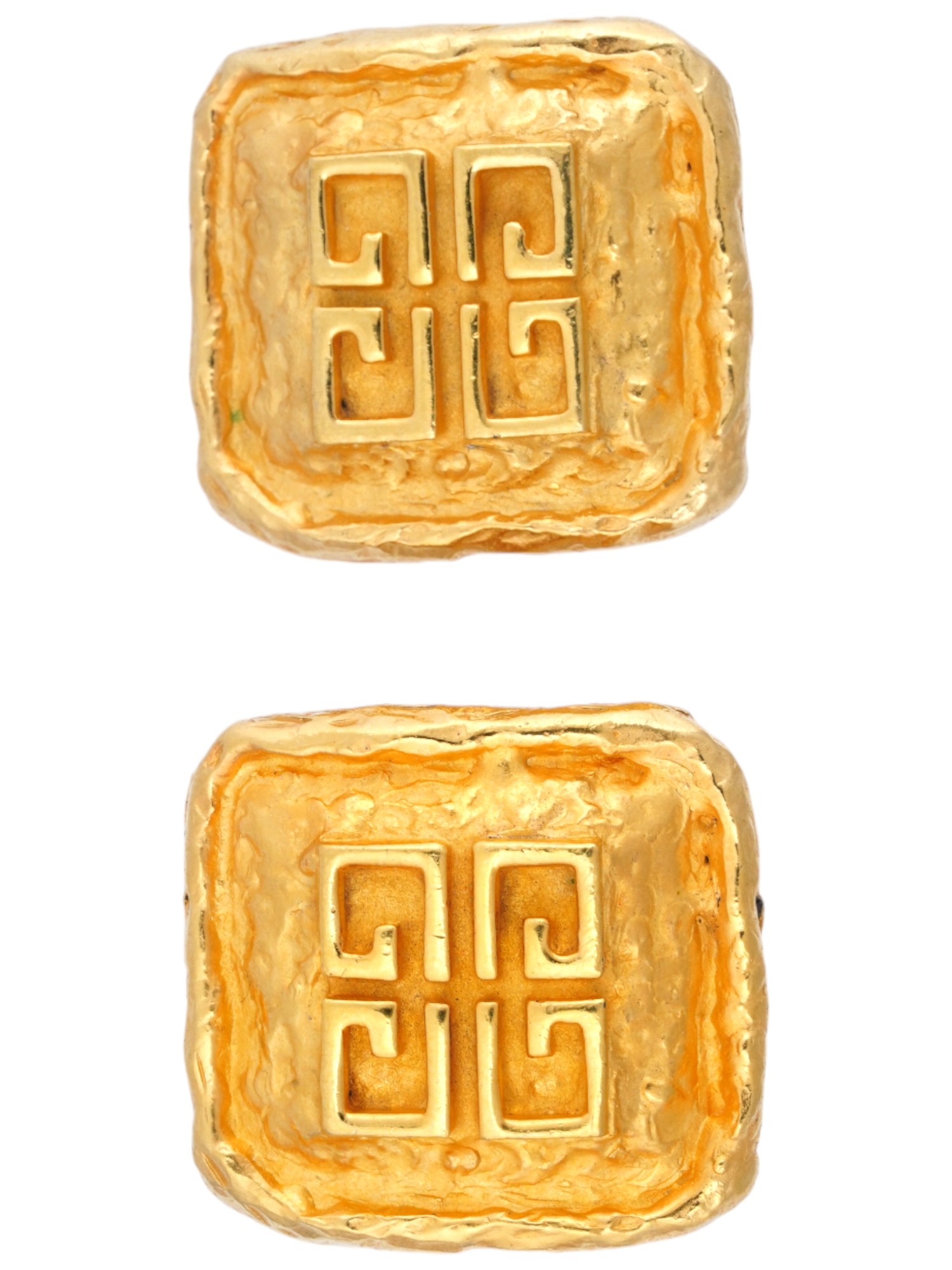 VINTAGE GIVENCHY MONOGRAM CLIP EARRINGS PIC-0