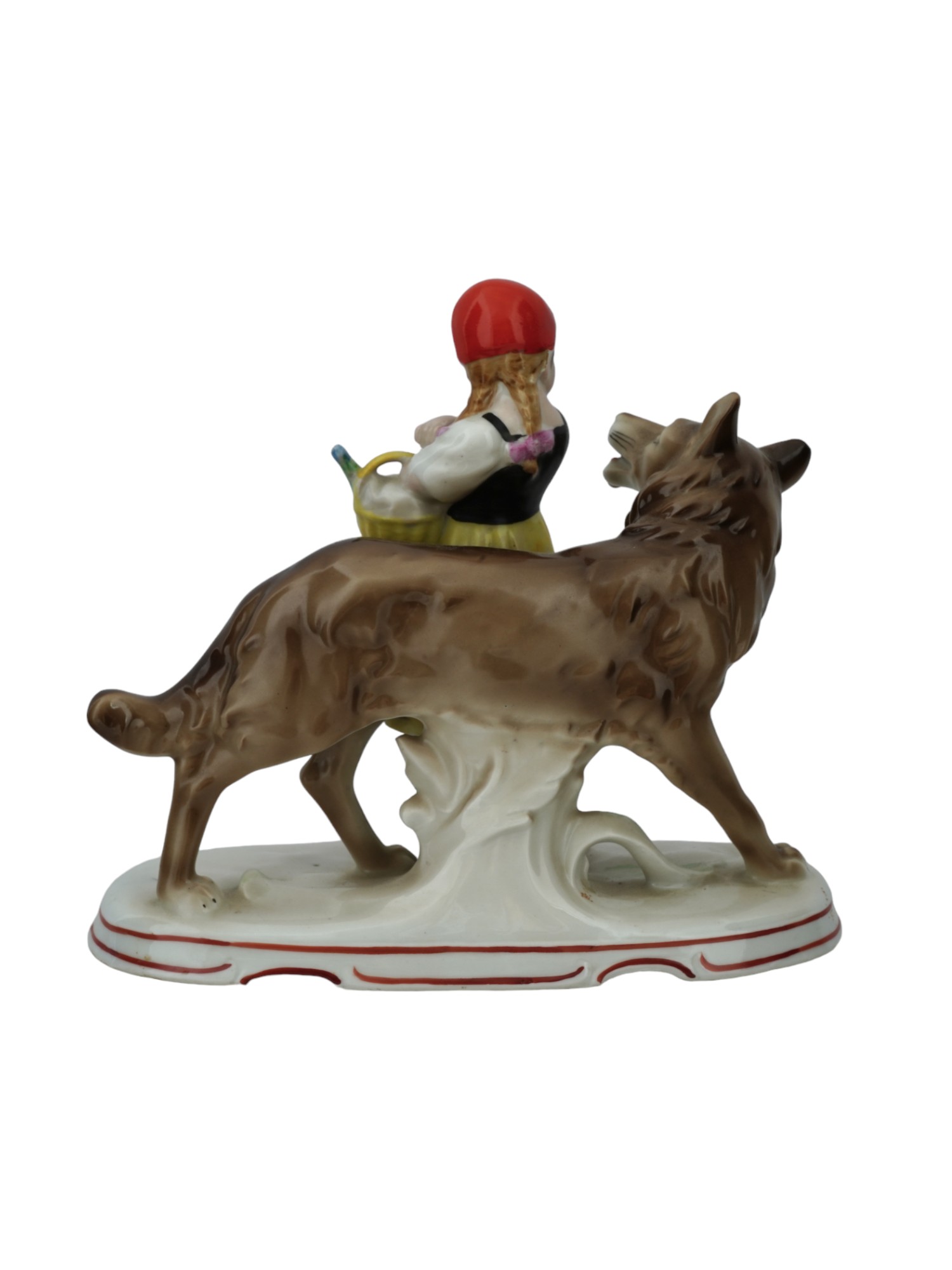GERMAN WEISS KUHNERT RED RIDING HOOD PORCELAIN FIGURINE PIC-2