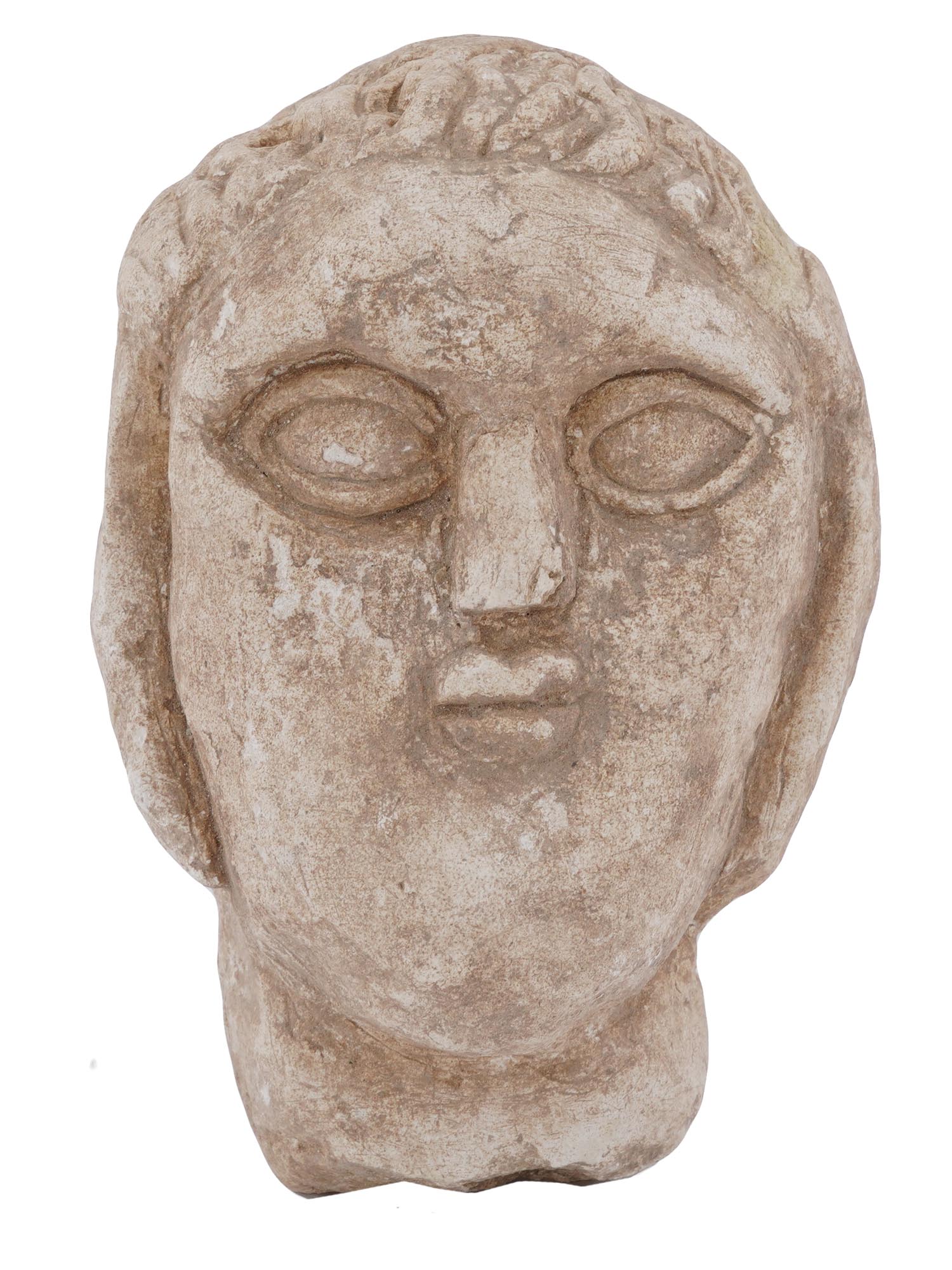 ANCIENT BYZANTINE EMPIRE CARVED STONE FEMALE HEAD PIC-0