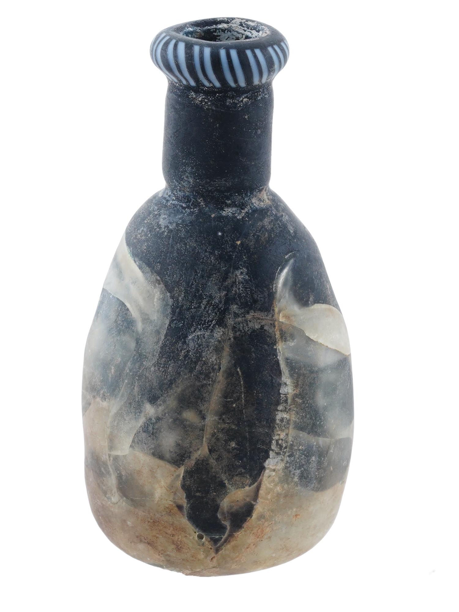 SMALL ANCIENT ROMAN MIXED GLASS VASE PIC-1