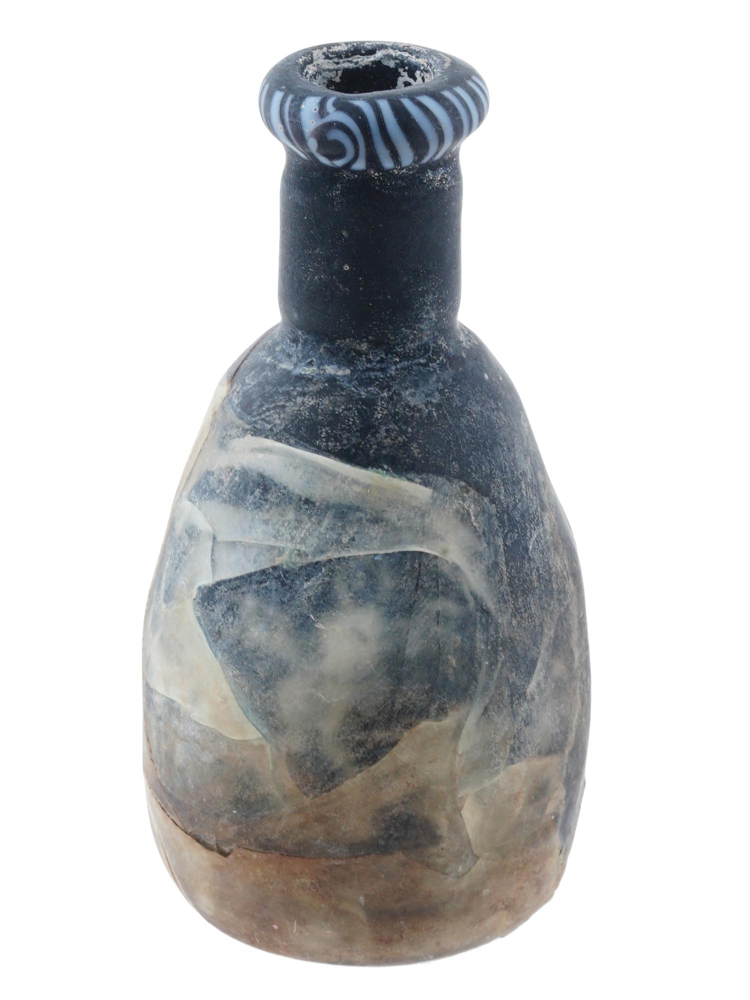 SMALL ANCIENT ROMAN MIXED GLASS VASE PIC-2