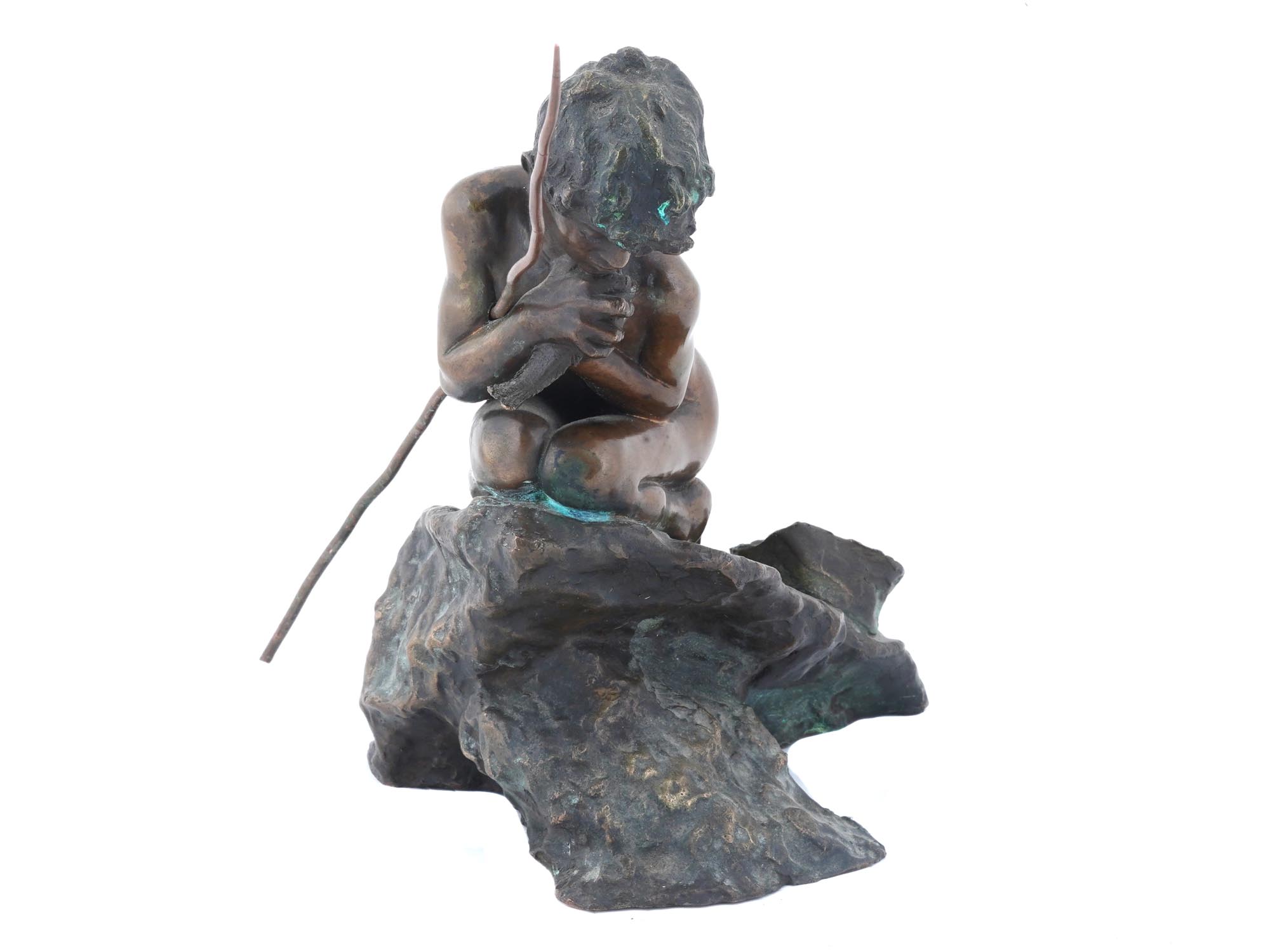 ITALIAN FISHERMAN BRONZE SCULPTURE BY VINCENZO GEMITO PIC-3