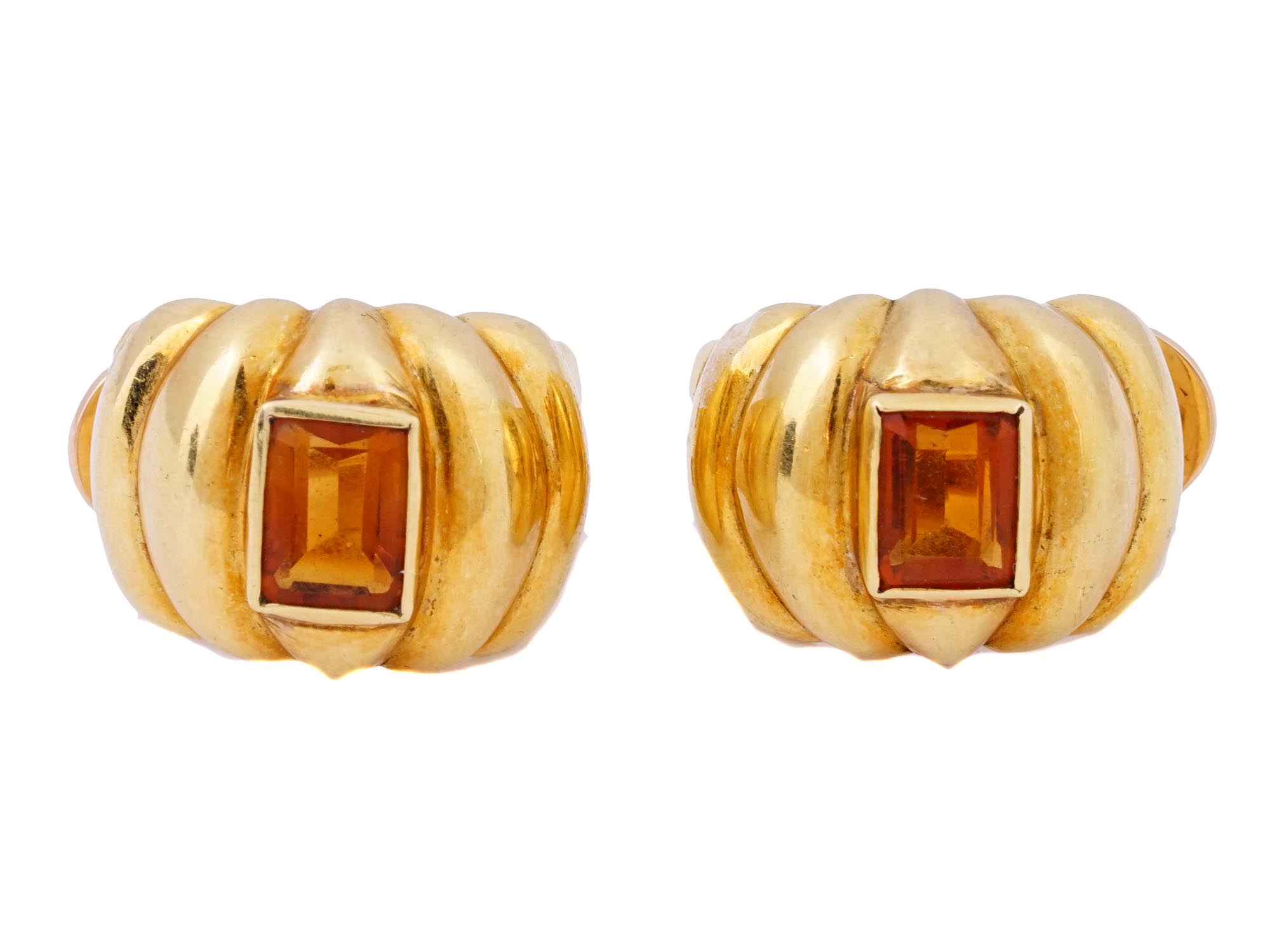 18K GOLD AND CITRINE EARRINGS BY DAVID YURMAN PIC-1