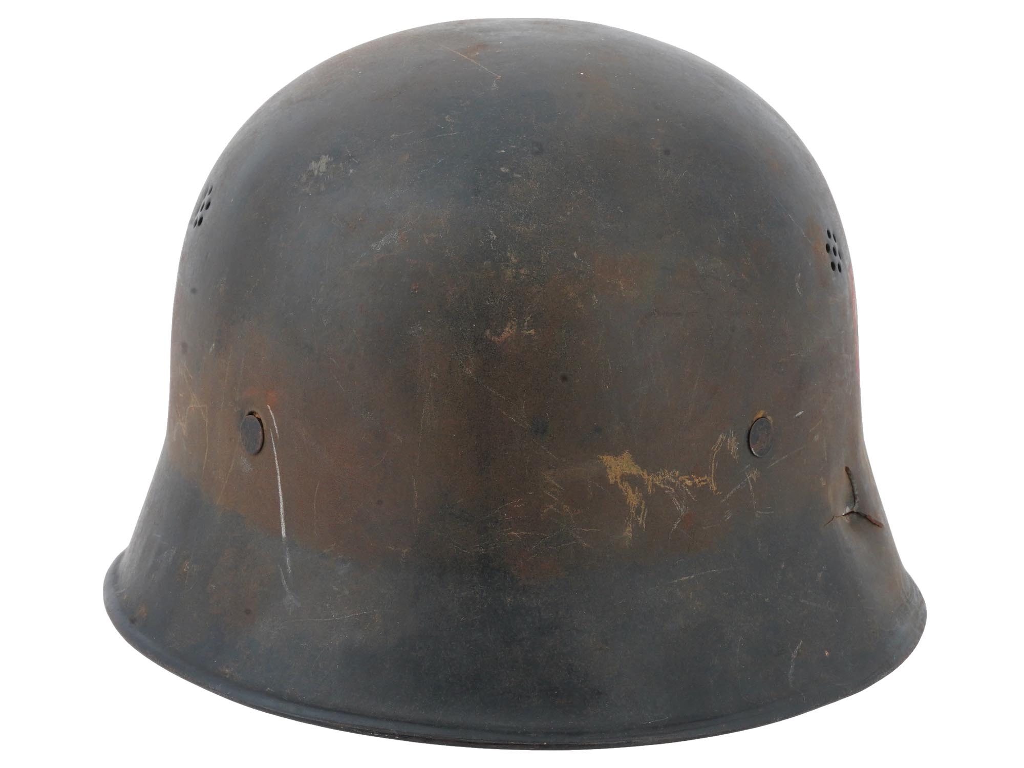 ORIGINAL PRE 1945 WWII NAZI GERMAN POLICE HELMET PIC-2