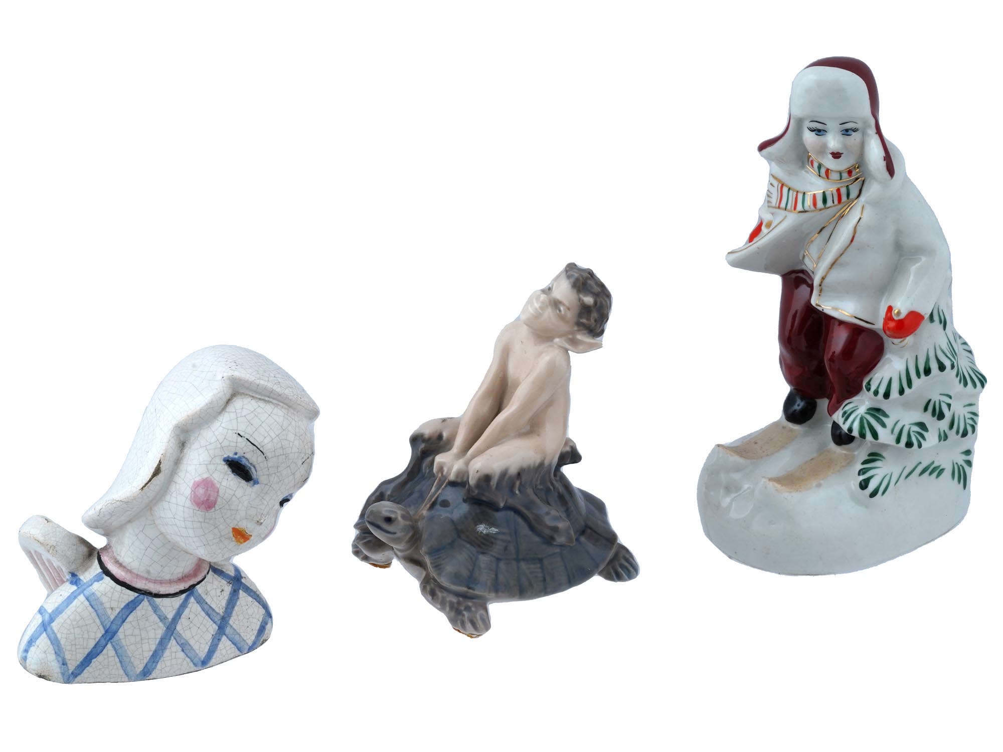 VINTAGE DANISH AND RUSSIAN PORCELAIN FIGURINES PIC-1