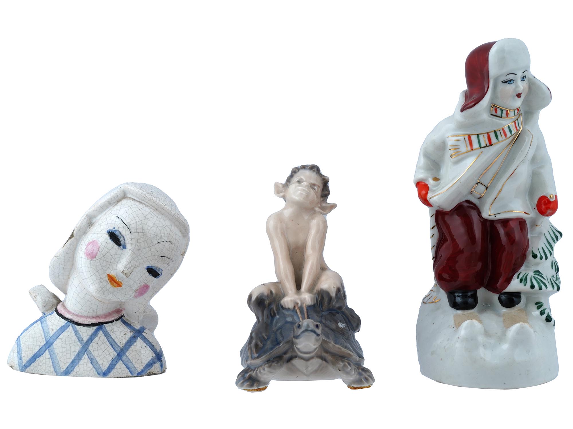 VINTAGE DANISH AND RUSSIAN PORCELAIN FIGURINES PIC-0