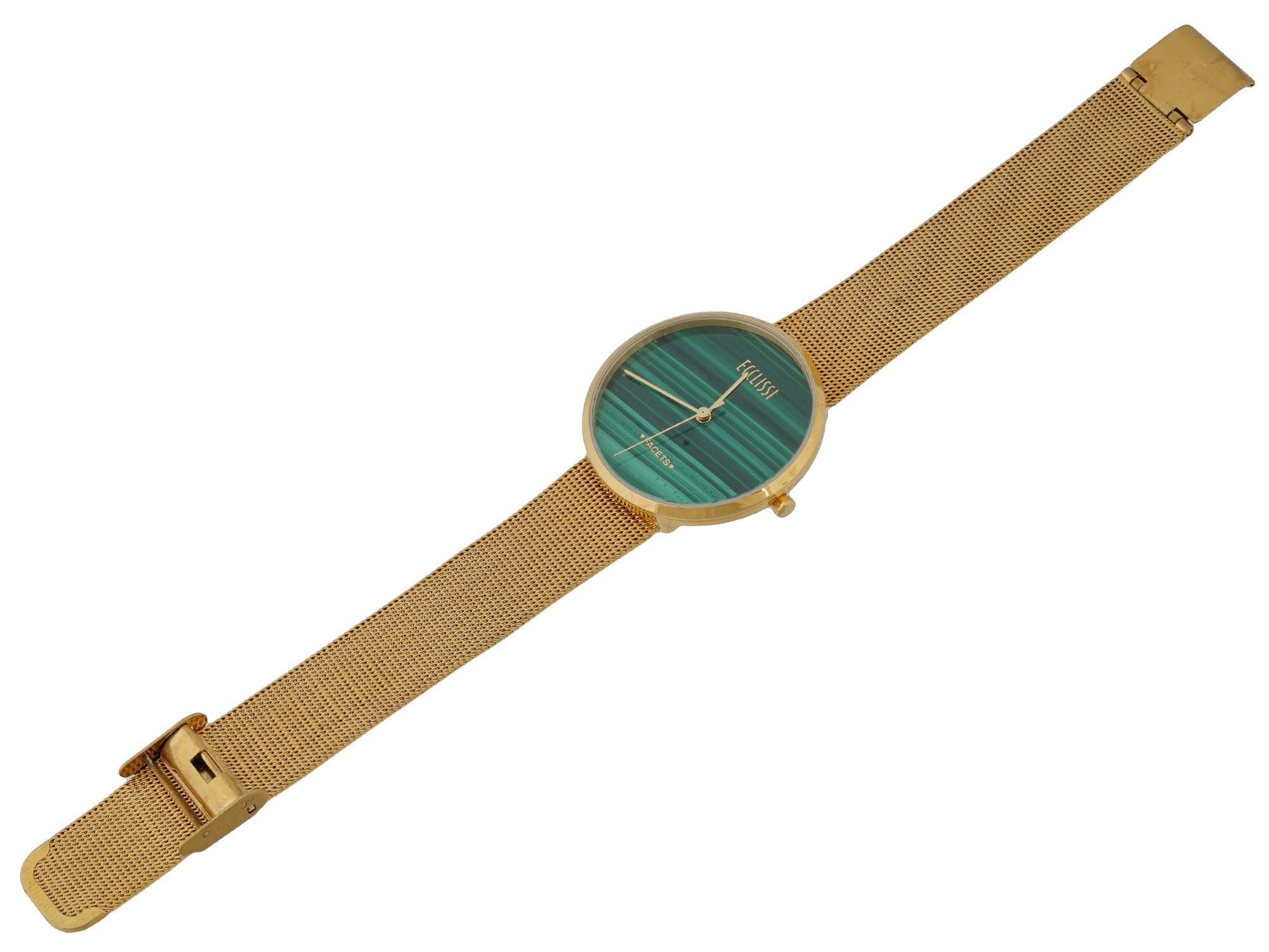 ECCLISSI FACETS MALACHITE DIAL LADIES WRISTWATCH PIC-1