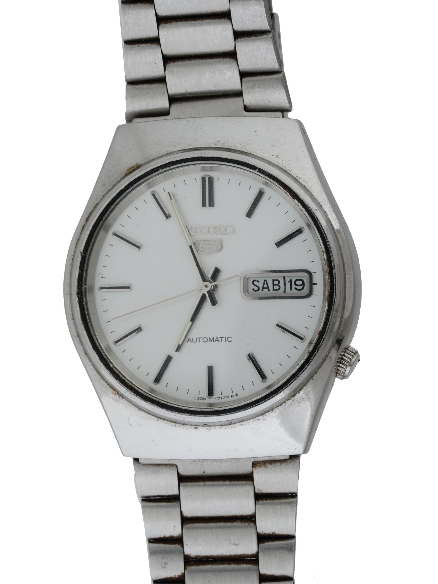 1980S SEIKO STAINLESS STEEL AUTOMATIC WRISTWATCH PIC-4