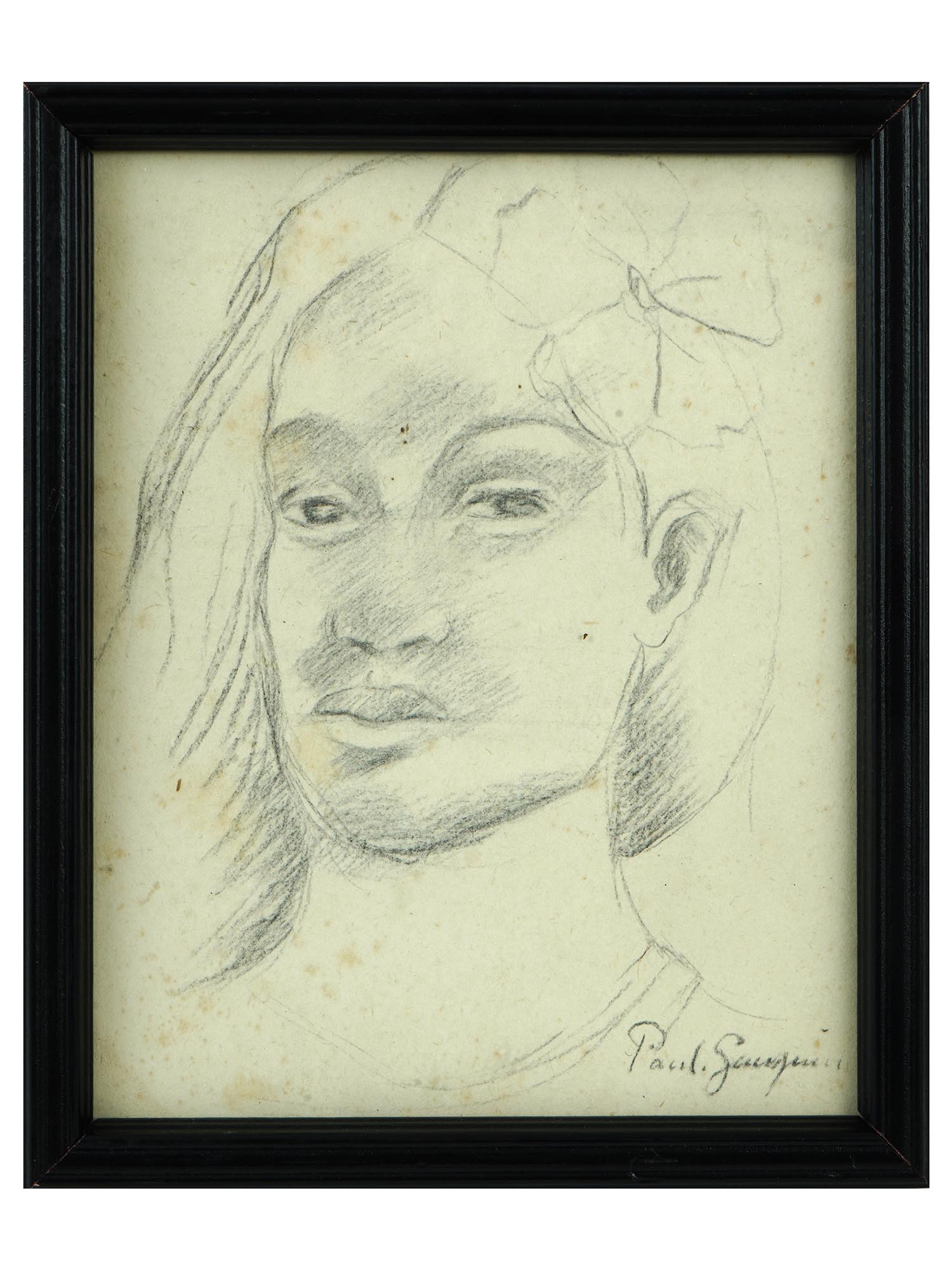 ATTR TO PAUL GAUGUIN PORTRAIT OF WOMAN PAINTING PIC-0