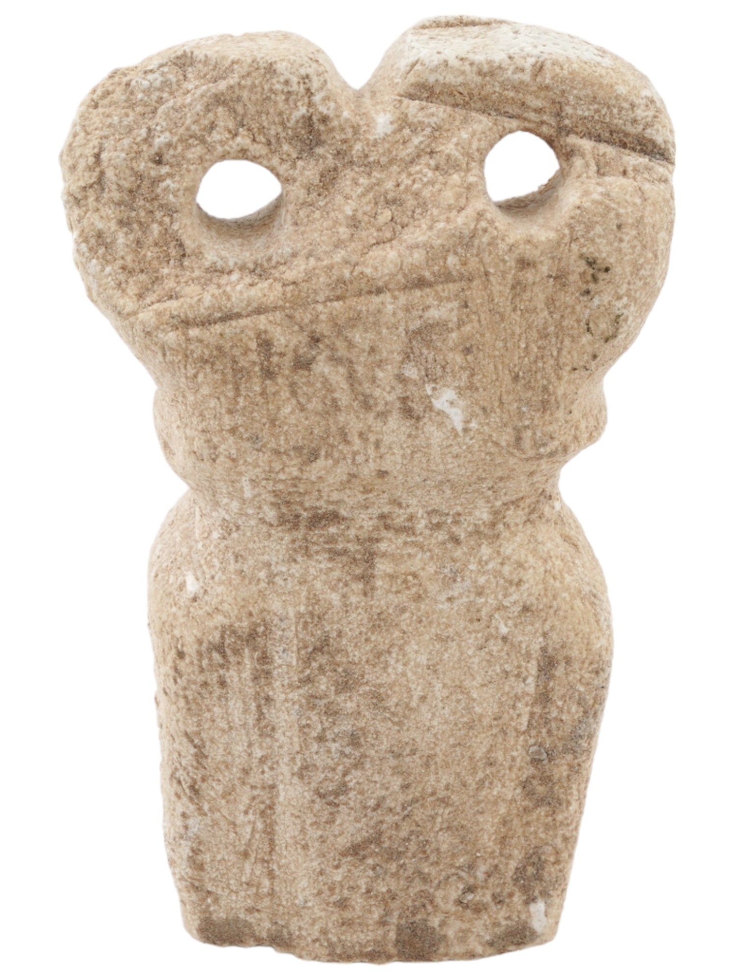 ANCIENT MESOPOTAMIAN EYE IDOL STONE C 1000 BC PIC-0