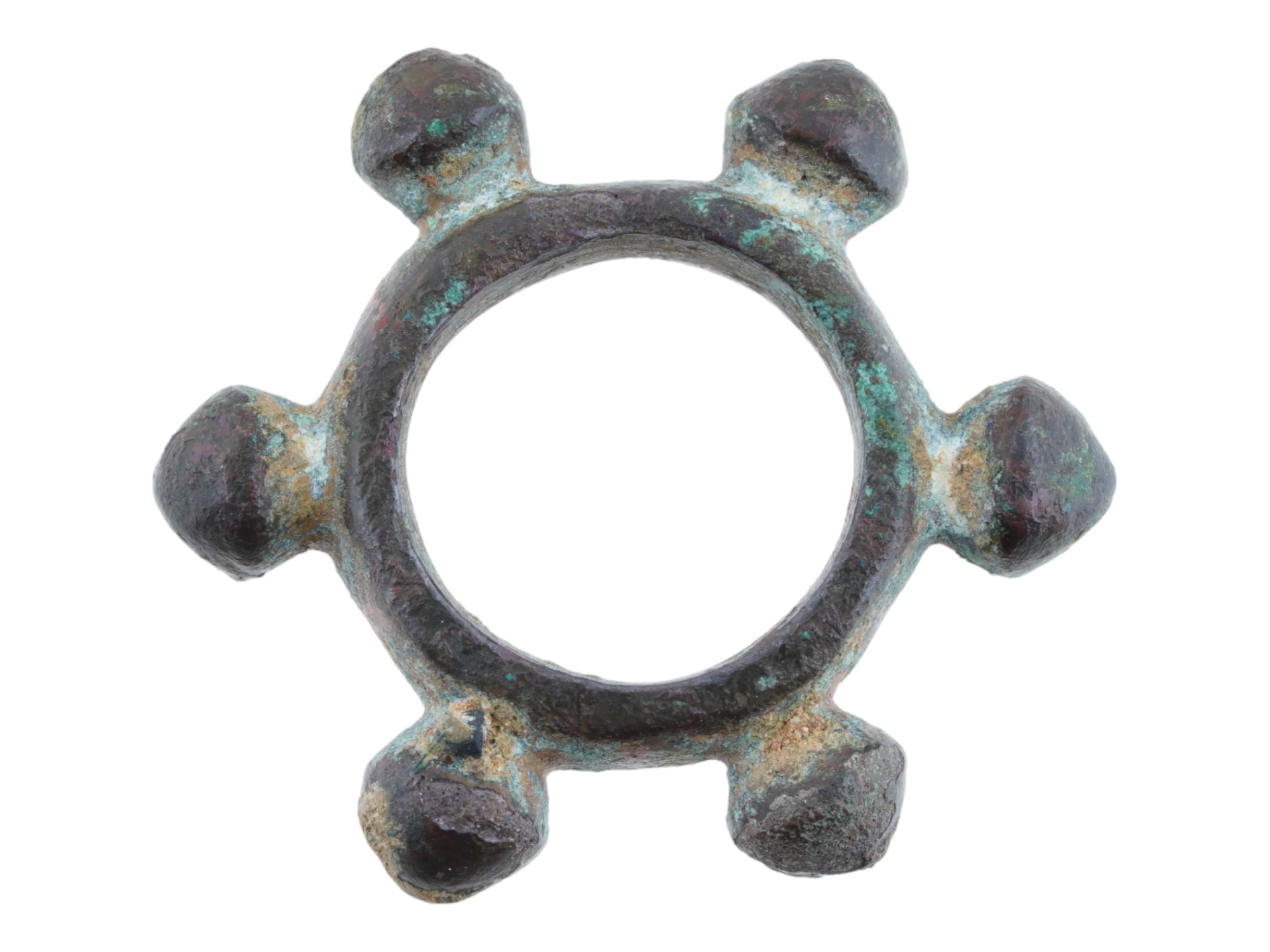 ANCIENT BYZANTINE MINIATURE RING BRONZE AMULET PIC-2