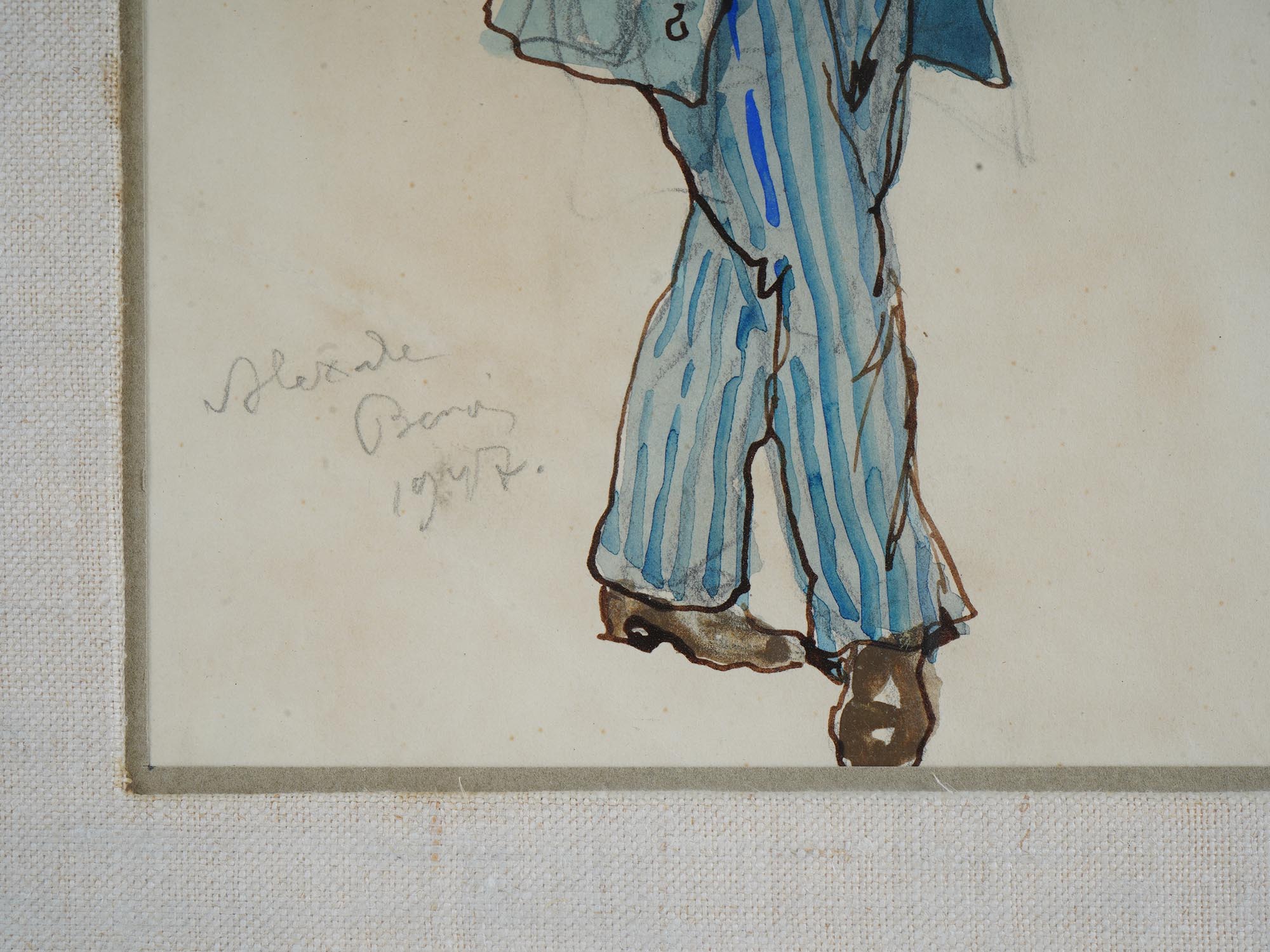 1947 COSTUME DESIGN SKETCH BY ALEKSANDRE BENOIS PIC-2