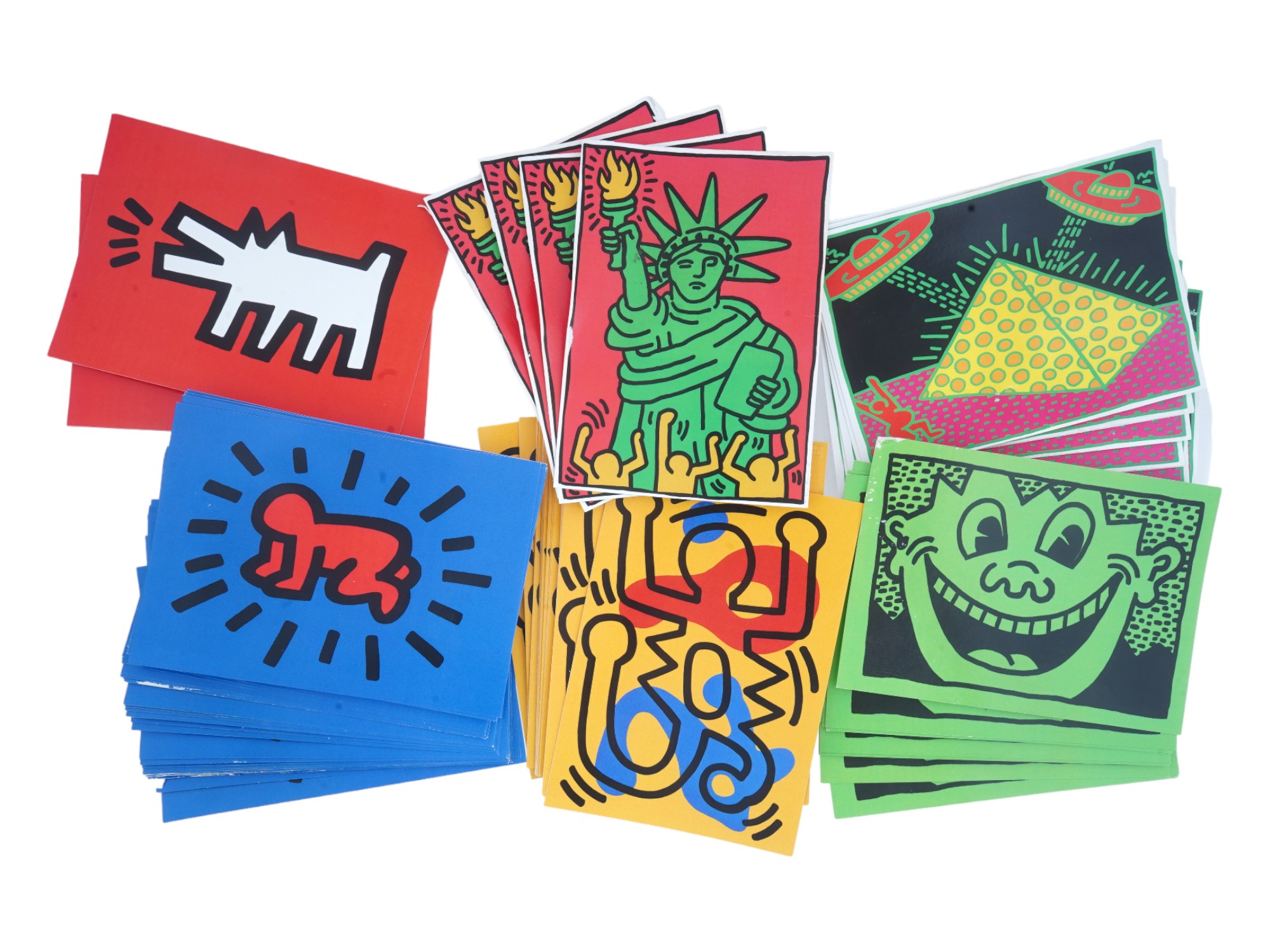 LARGE COLLECTION OF POSTCARDS AFTER KEITH HARING PIC-0