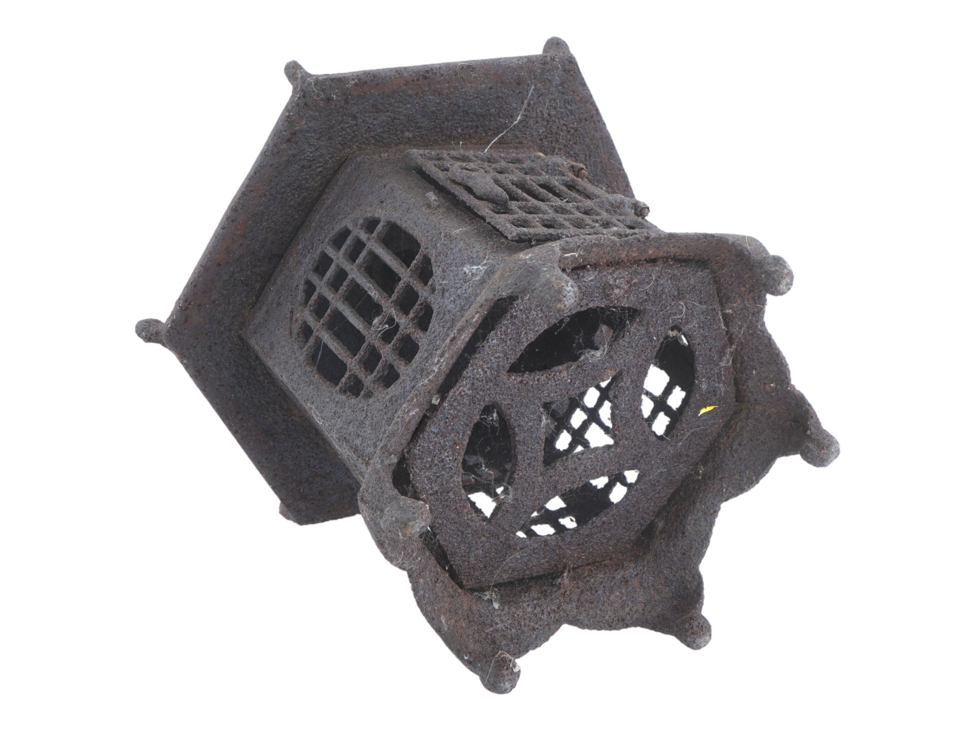 ANTIQUE JAPANESE WROUGHT IRON PAGODA LANTERN PIC-3