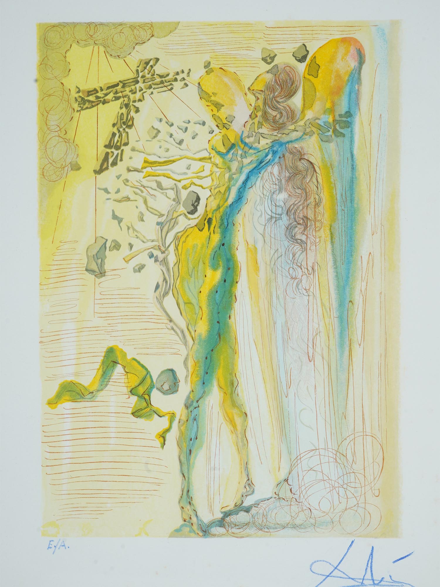 WOODCUT DIVINE COMEDY PRINT BY SALVADOR DALI PIC-1