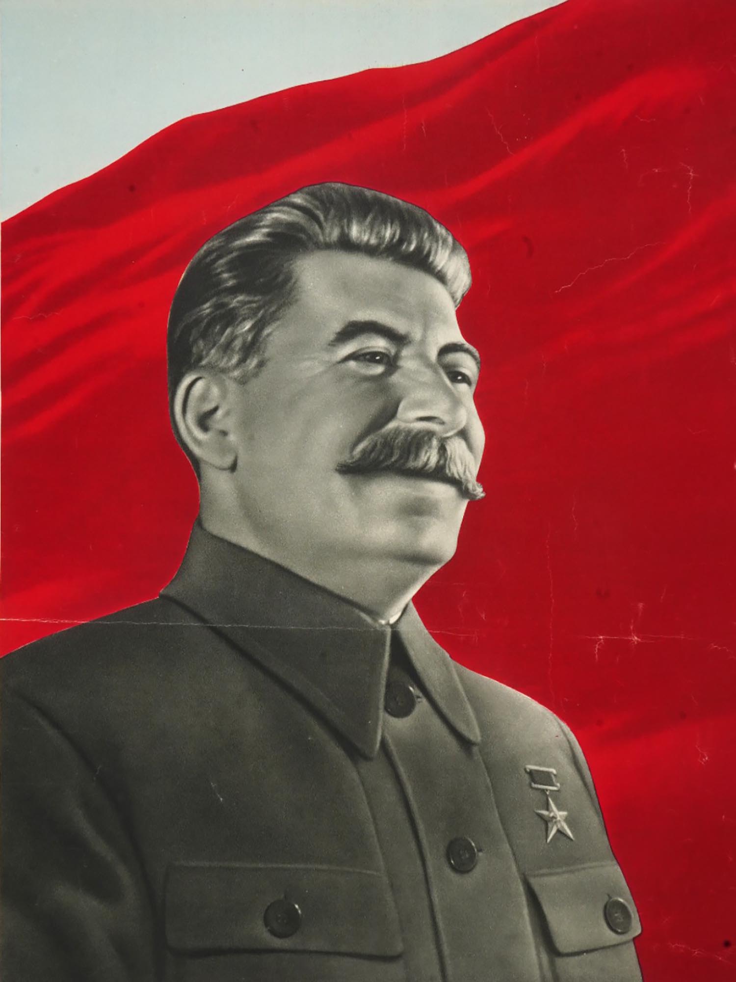 RUSSIAN SOVIET STALIN PROPAGANDA POSTER 1951 PIC-1