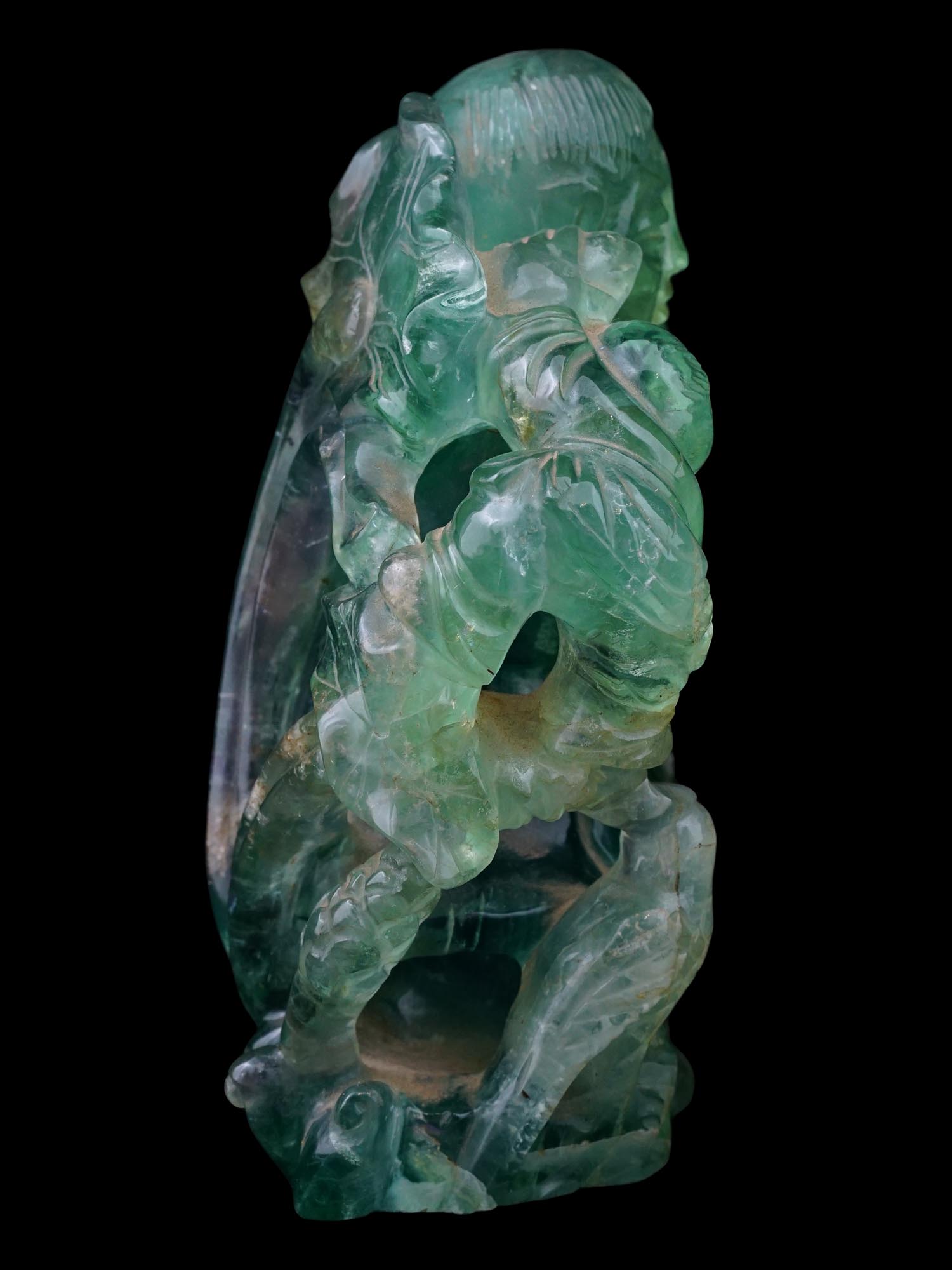 FINE CHINESE QING DYNASTY CARVED QUARTZ FIGURE PIC-4