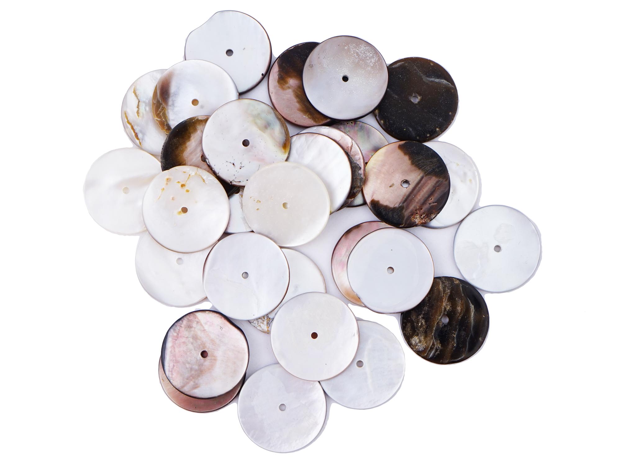 COLLECTION OF ASSORTED SEA ​​SHELL COLOR BUTTONS PIC-8