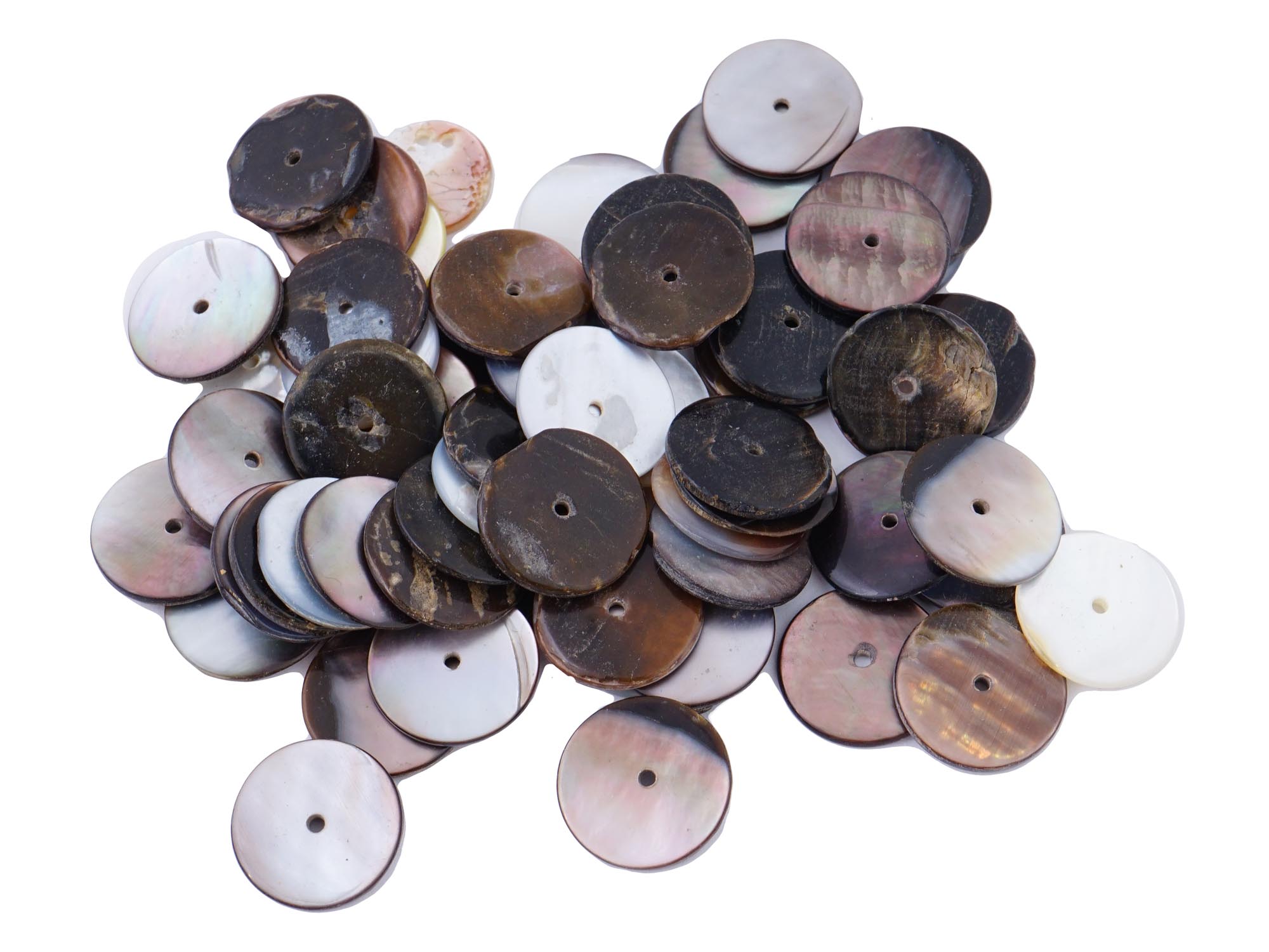 COLLECTION OF ASSORTED SEA ​​SHELL COLOR BUTTONS PIC-7