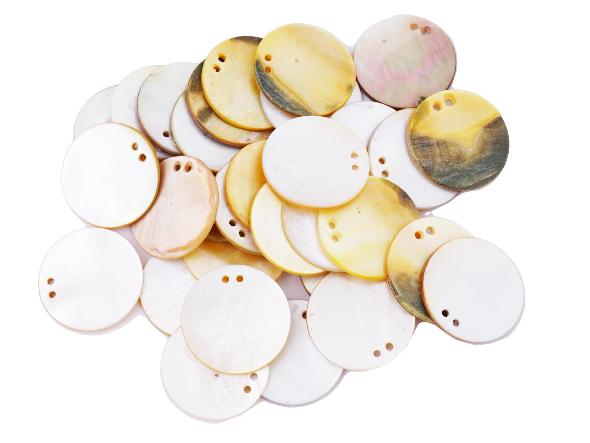COLLECTION OF ASSORTED SEA ​​SHELL COLOR BUTTONS PIC-10