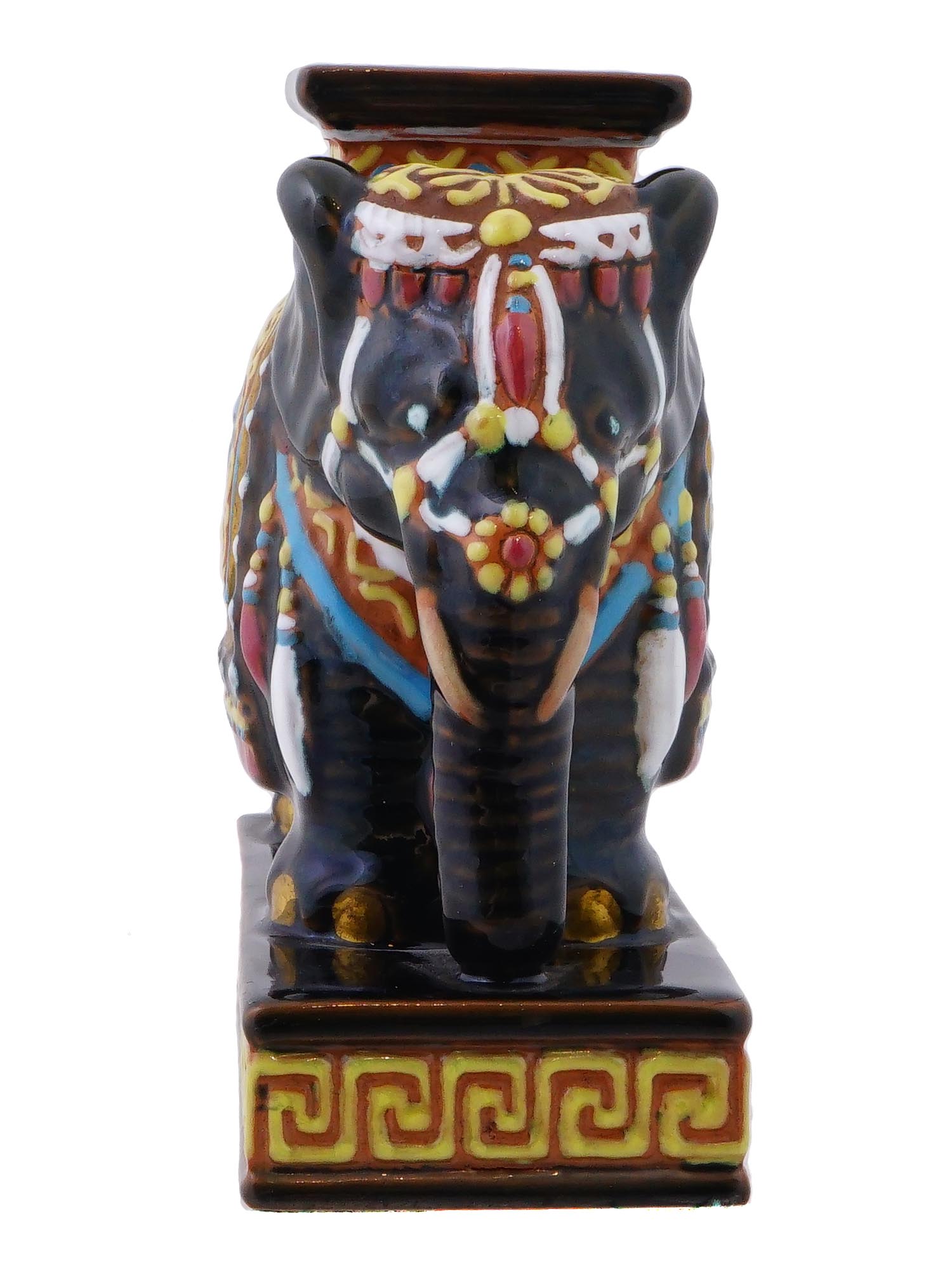 MID CENTURY CHINESE PORCELAIN ELEPHANT SCULPTURE PIC-2