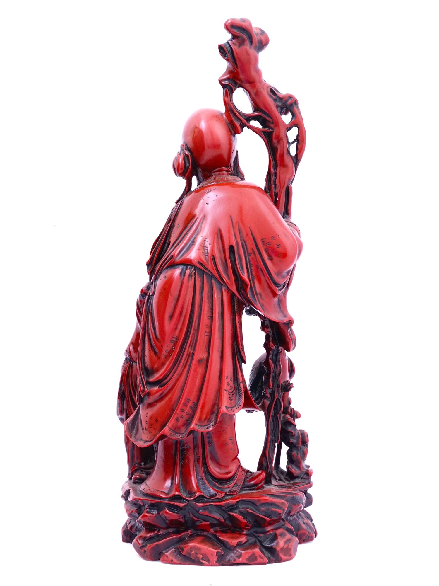 CHINESE LONGEVITY DEITY SHOU LAO CARVED SCULPTURE PIC-3