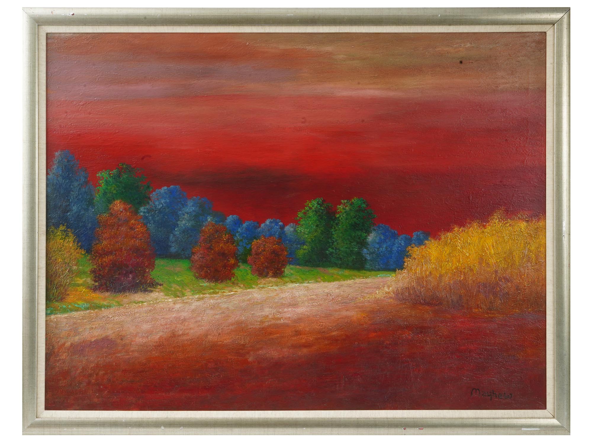 AMERICAN LANDSCAPE OIL PAINTING BY RICHARD MAYHEW PIC-0