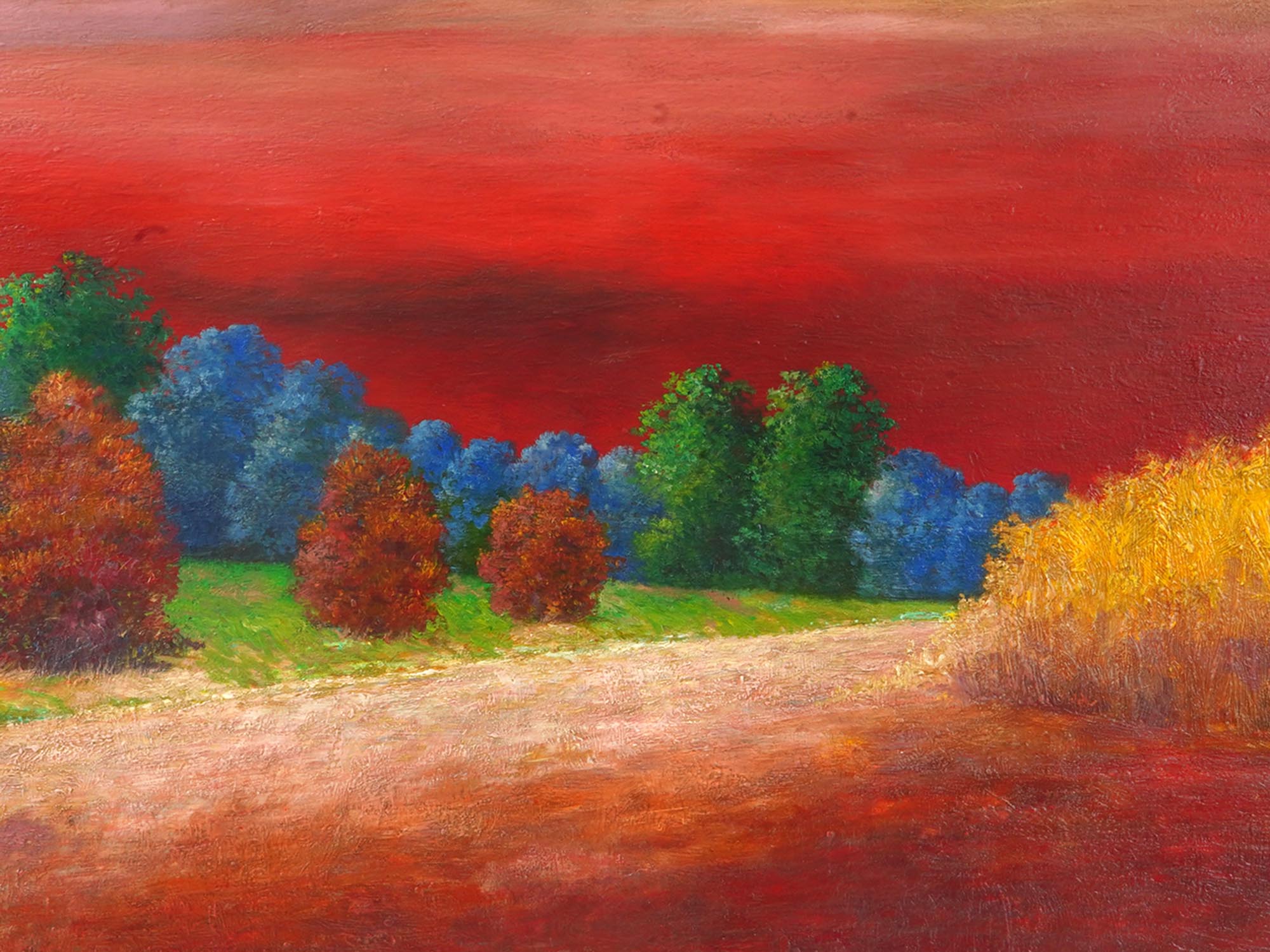 AMERICAN LANDSCAPE OIL PAINTING BY RICHARD MAYHEW PIC-1