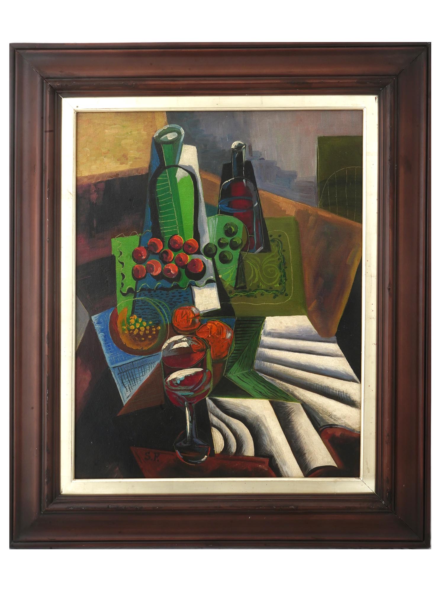 CUBIST STILL LIFE PAINTING BY SUZY FRELINGHUYSEN PIC-0