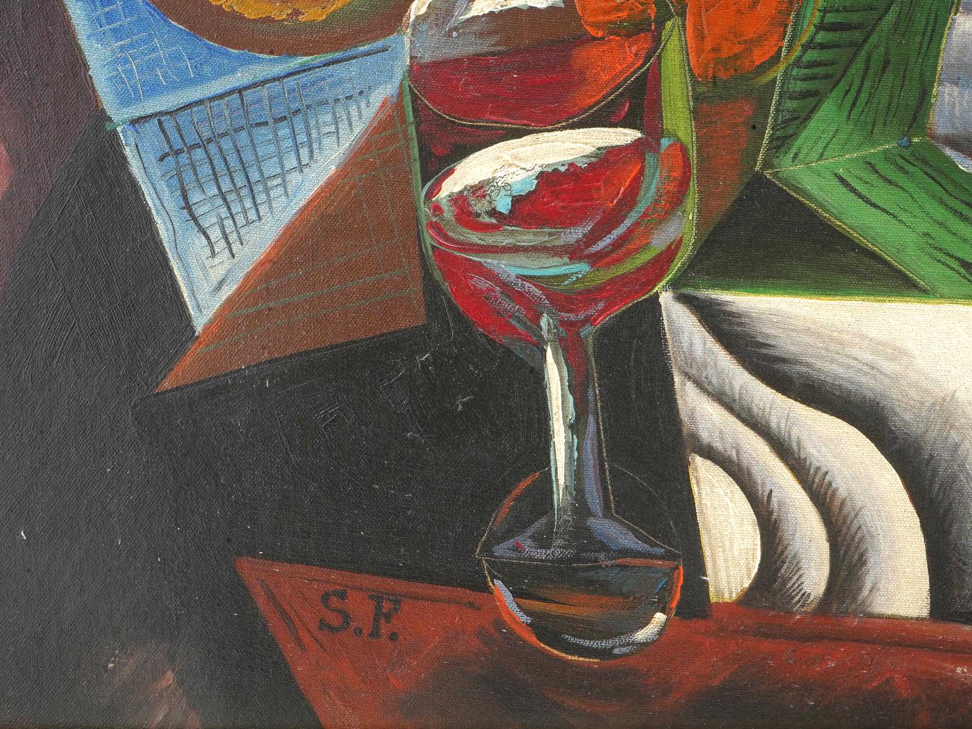 CUBIST STILL LIFE PAINTING BY SUZY FRELINGHUYSEN PIC-2