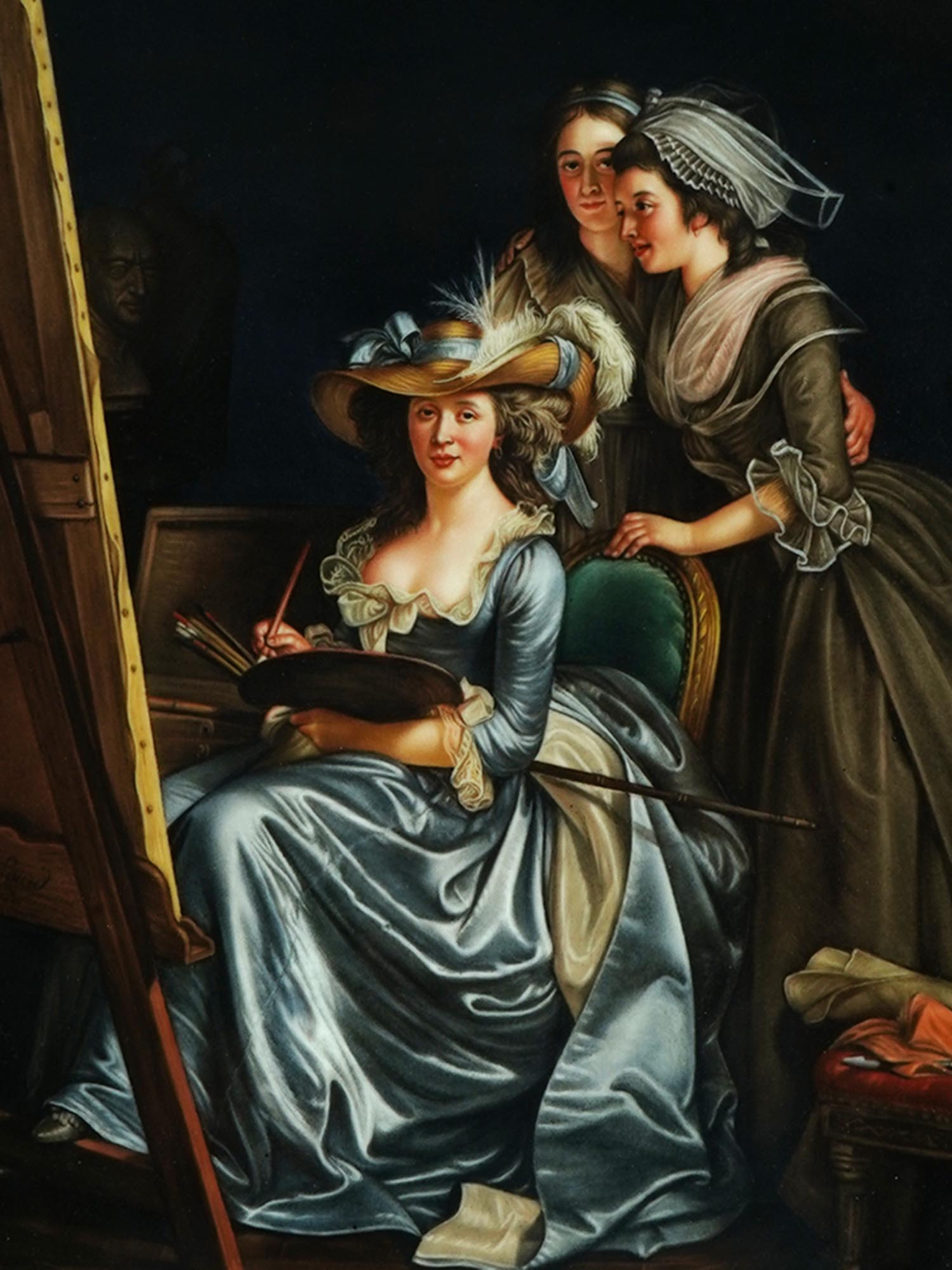 KPM PORCELAIN PLAQUE AFTER ADELAIDE LABILLE GUIARD PIC-1