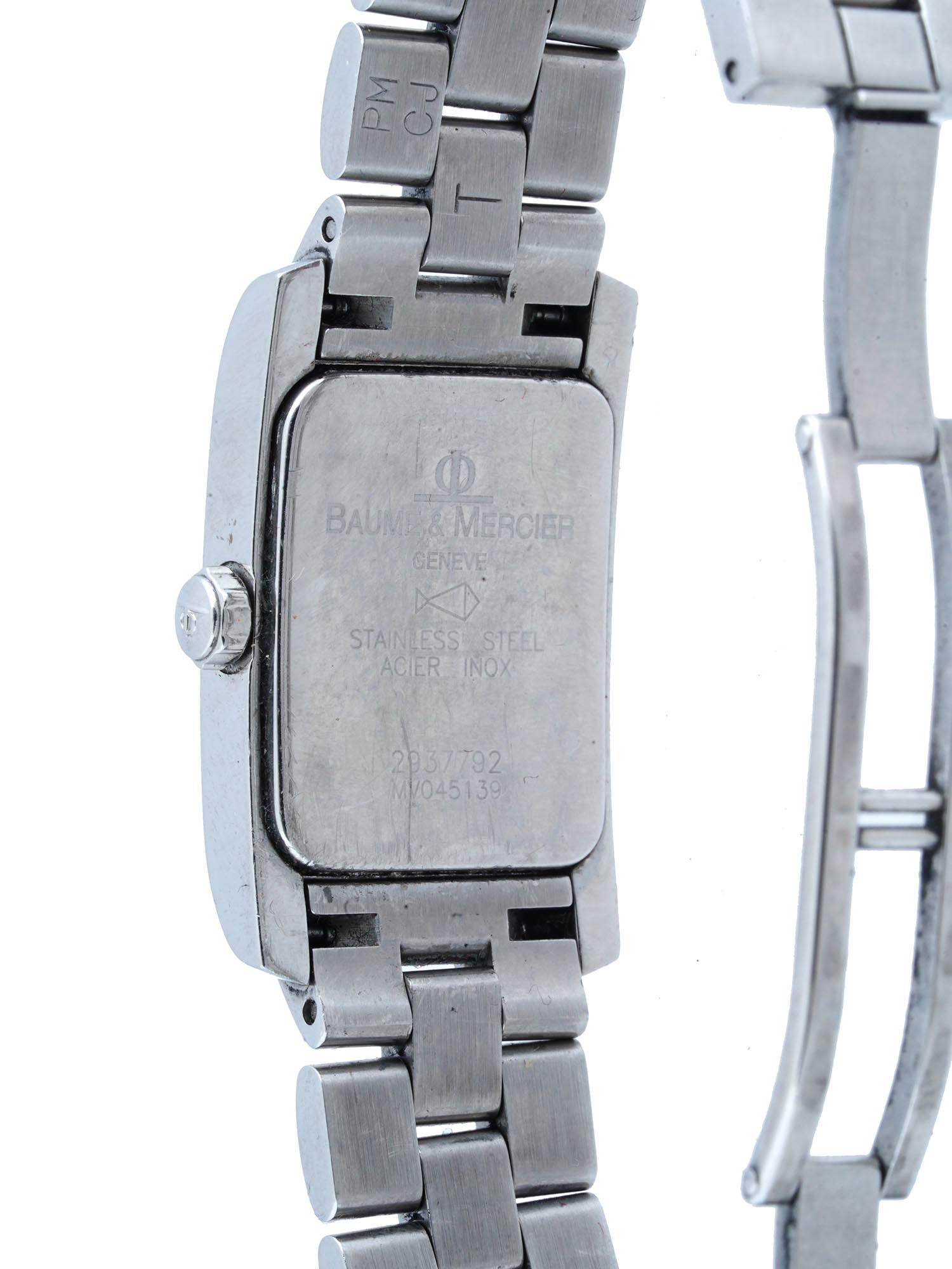 BAUME AND MERCIER HAMPTON LADYS STEEL WRIST WATCH PIC-3