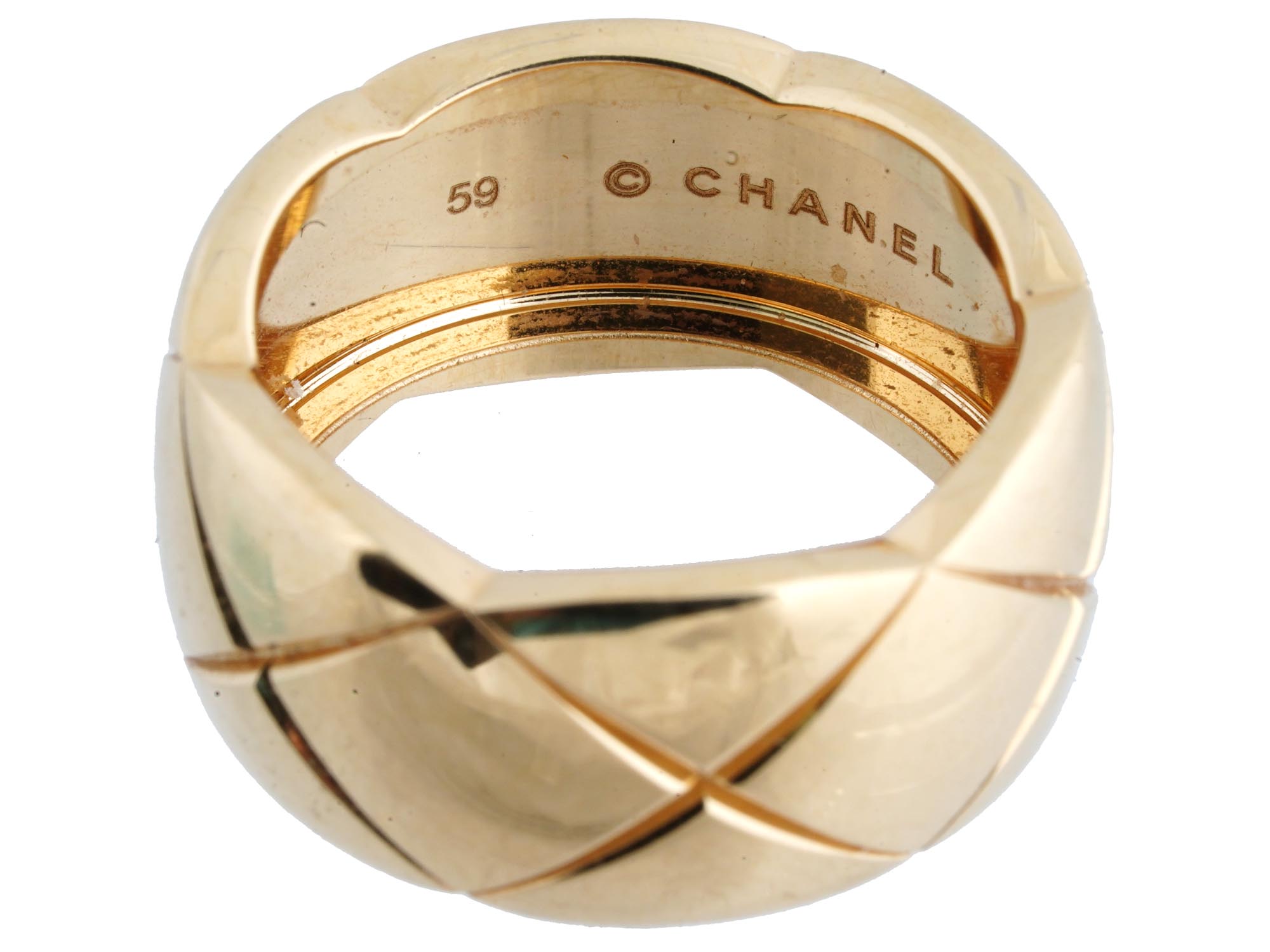 CHANEL 18K GOLD COCO CRUSH BAND RING IN A BOX PIC-4