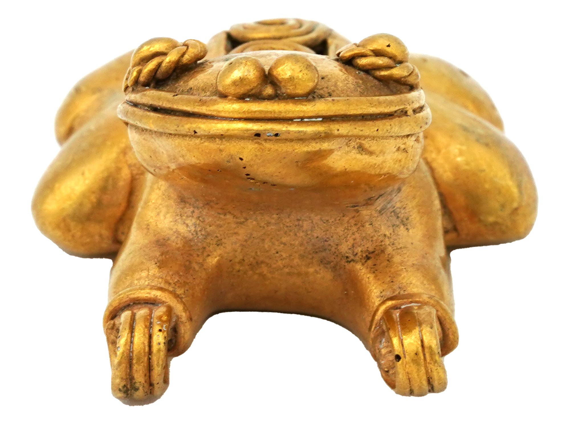 ANCIENT PRE COLUMBIAN TAIRONA TUMBAGA FROG FIGURE PIC-4