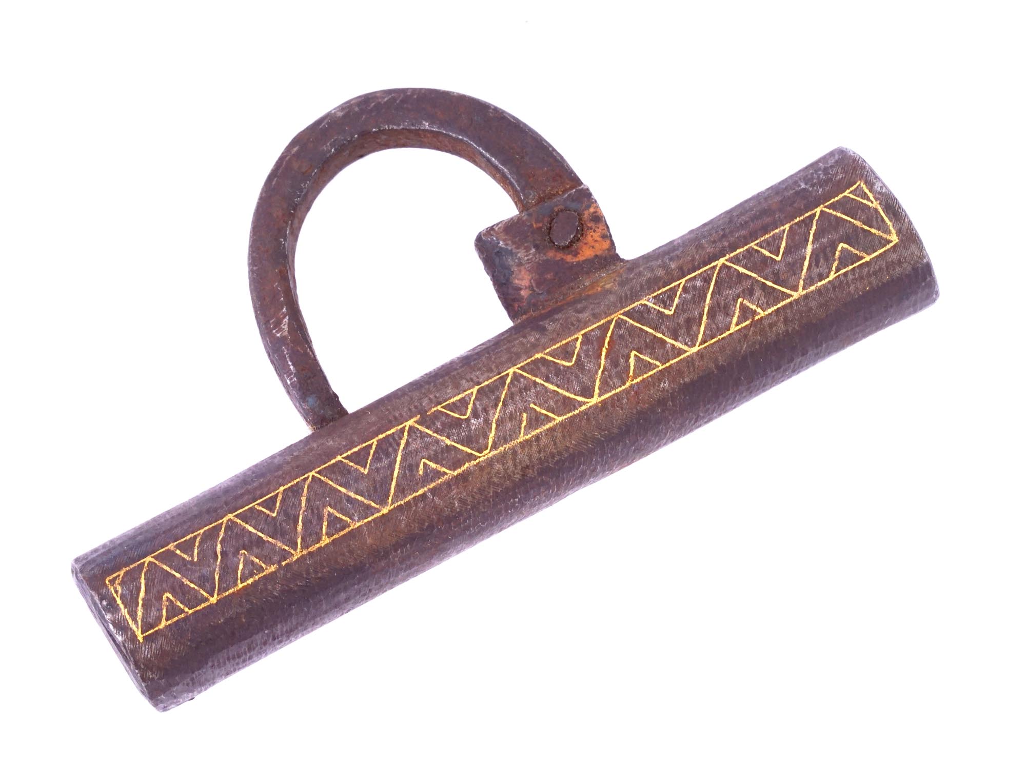 ANTIQUE ISLAMIC PADLOCK WITH GEOMETRICAL PATTERNS PIC-0
