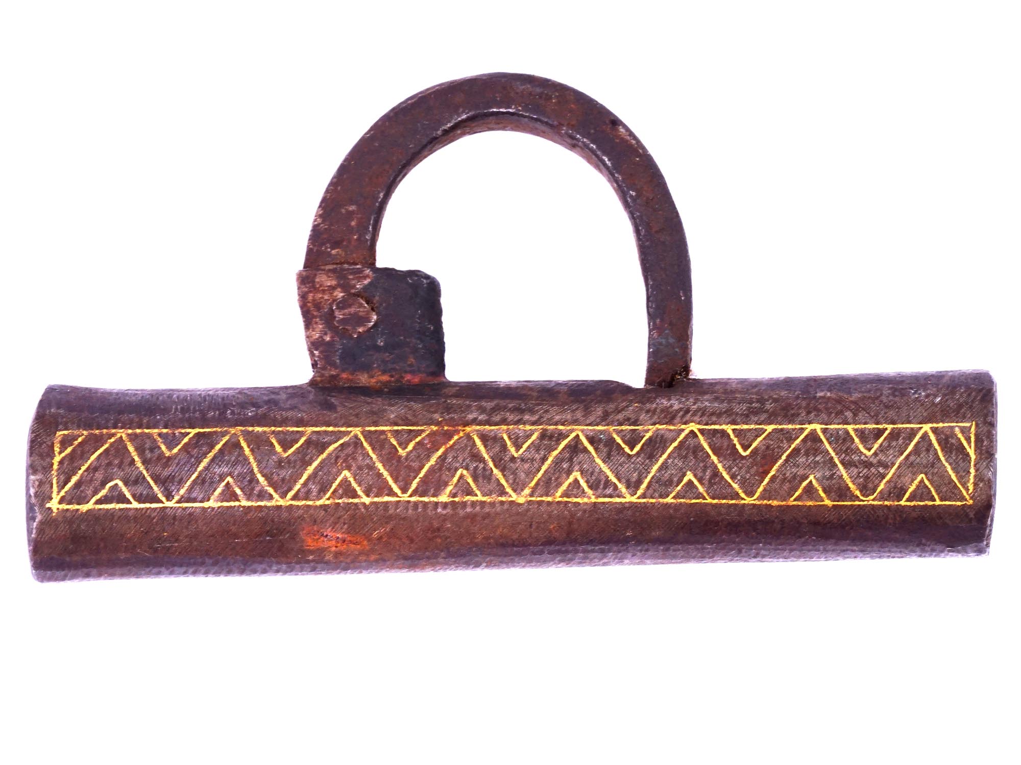 ANTIQUE ISLAMIC PADLOCK WITH GEOMETRICAL PATTERNS PIC-3